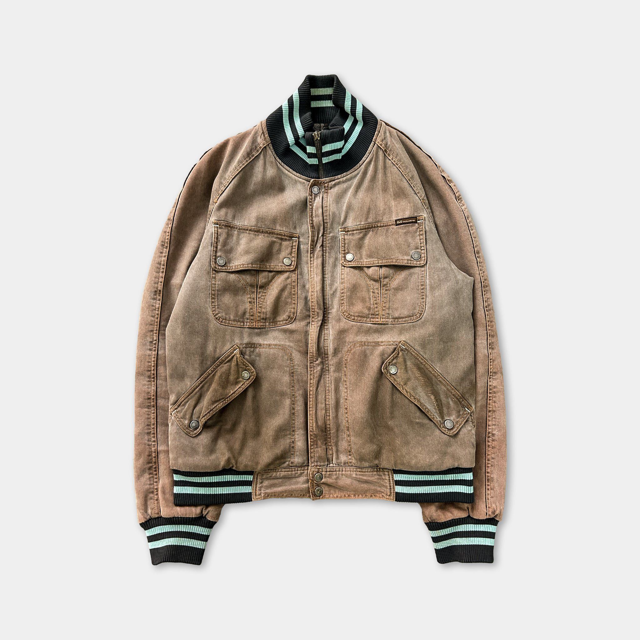 Dolce & Gabbana Dolce & Gabbana Multi Pocket Corduroy Varsity Jacket Size US L / EU 52-54 / 3 - 1 Thumbnail