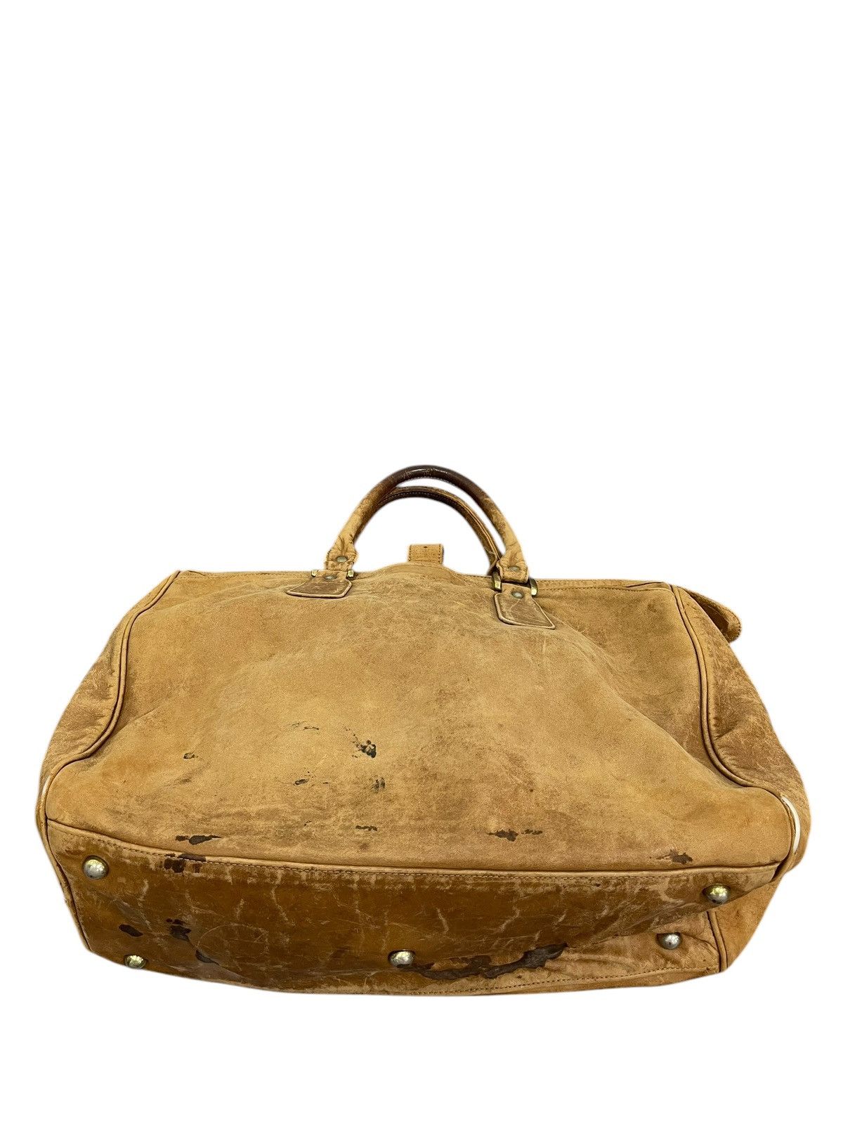 Genuine Leather Full Leather Patina Unknown Japan Vtg 80s Duffle Bag 1🟩6 Size ONE SIZE - 14 Thumbnail