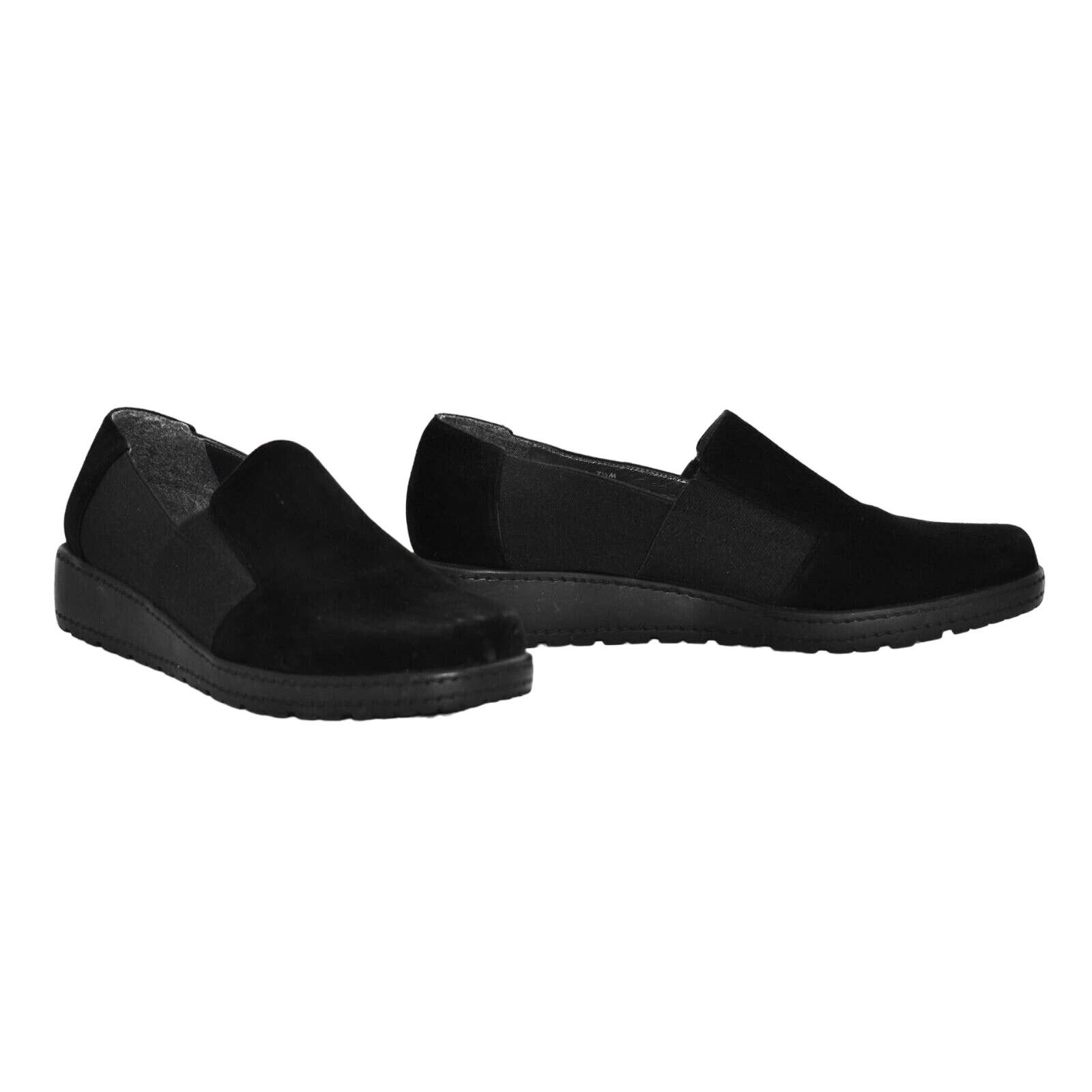 Stuart Weitzman STUART WEITZMAN Black Suede Sides Low Wedge Pump Shoes 7.5 M Size US 7.5 / IT 37.5 - 1 Thumbnail