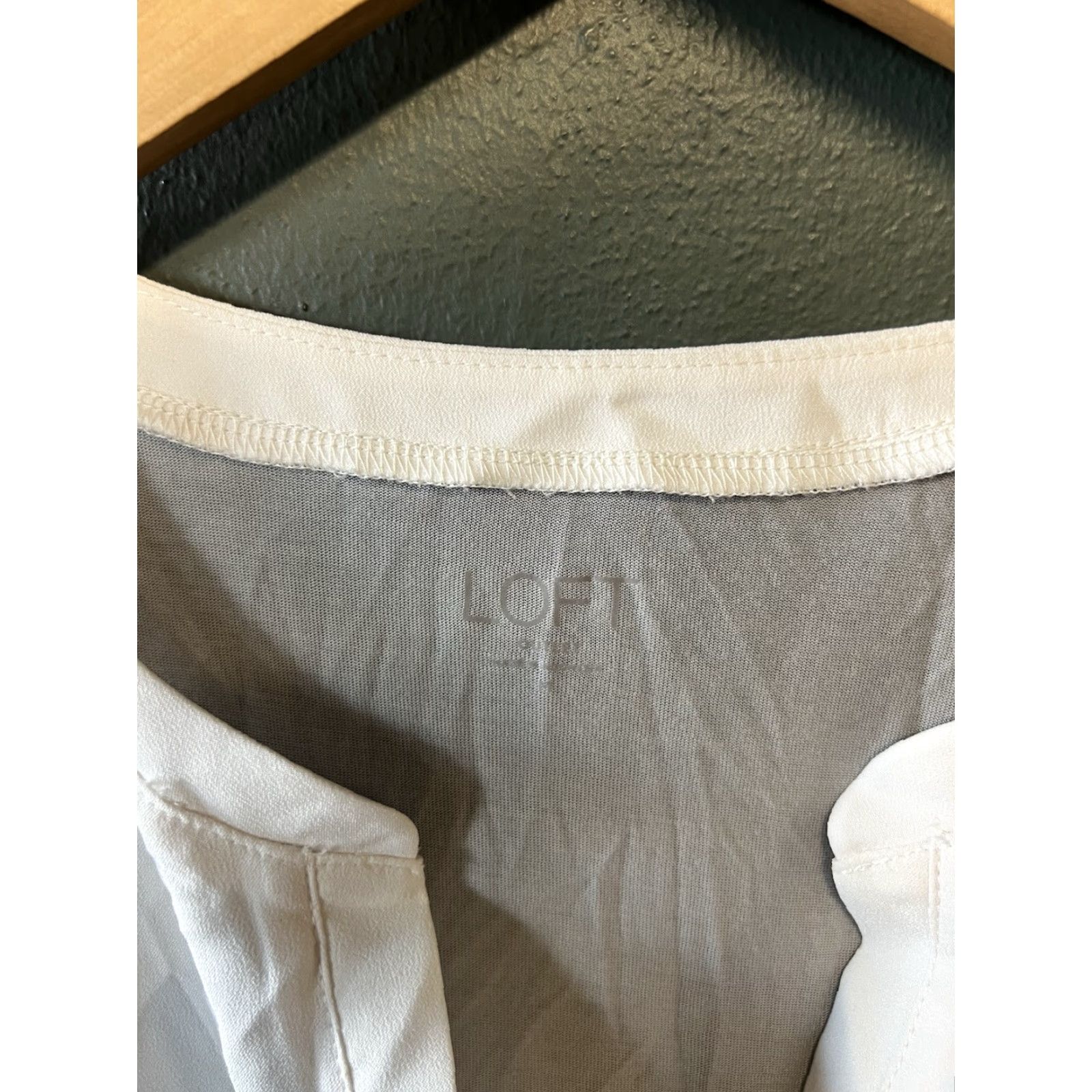 Loft Loft Womens Tank Shirt White Sleeveless Sheer Size M NWT Size M / US 6-8 / IT 42-44 - 3 Thumbnail