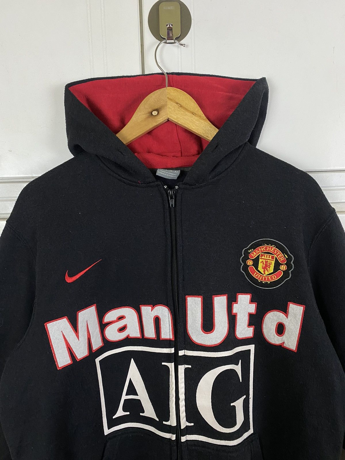 Nike × Vintage Vintage Nike Manchester United Hoodies Size US L / EU 52-54 / 3 - 2 Thumbnail