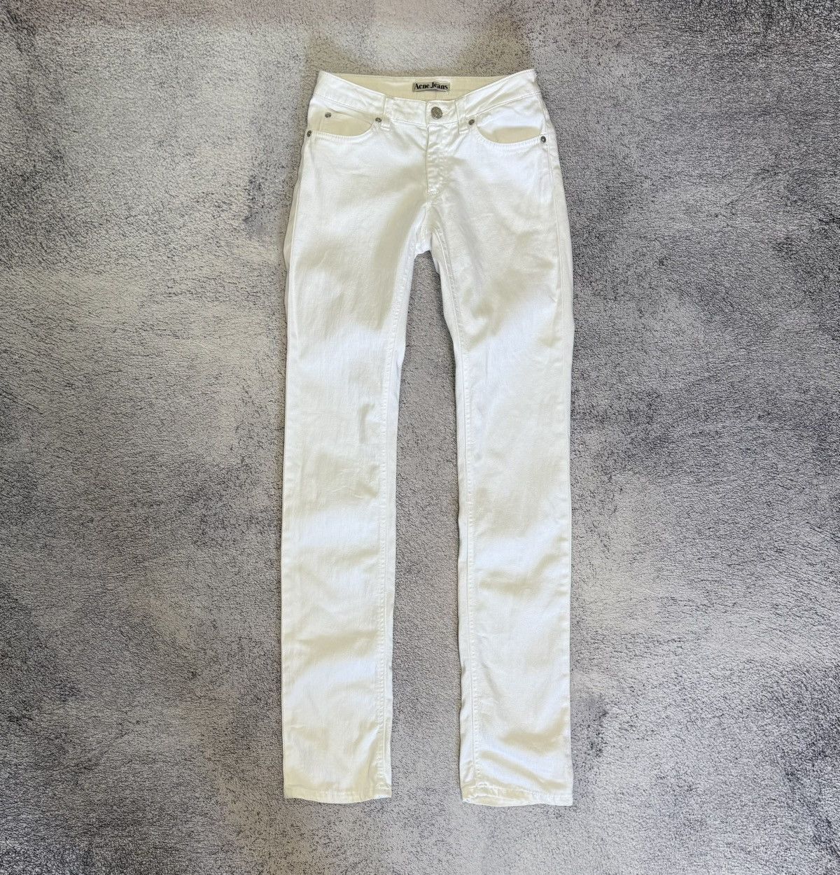 Acne Studios Acne Jeans HEP Slim Straight White Denim 26x34 Vintage Size 26" / US 2 / IT 38 - 1 Thumbnail