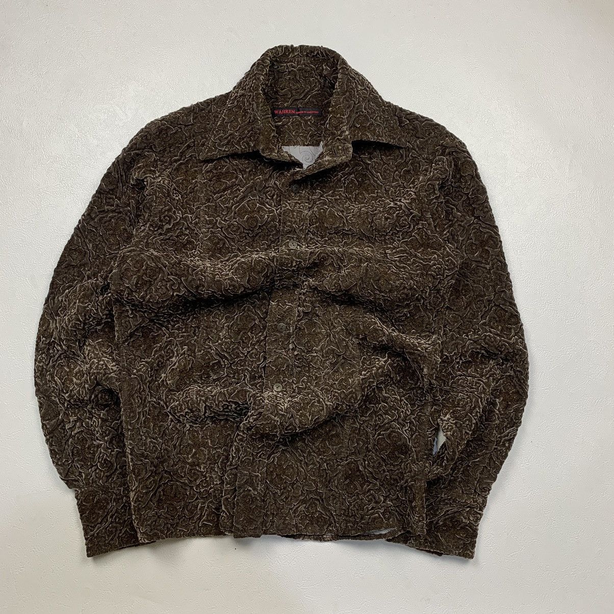 Designer Wahren immer wahrened avant garde textured button shirt Size US M / EU 48-50 / 2 - 1 Thumbnail