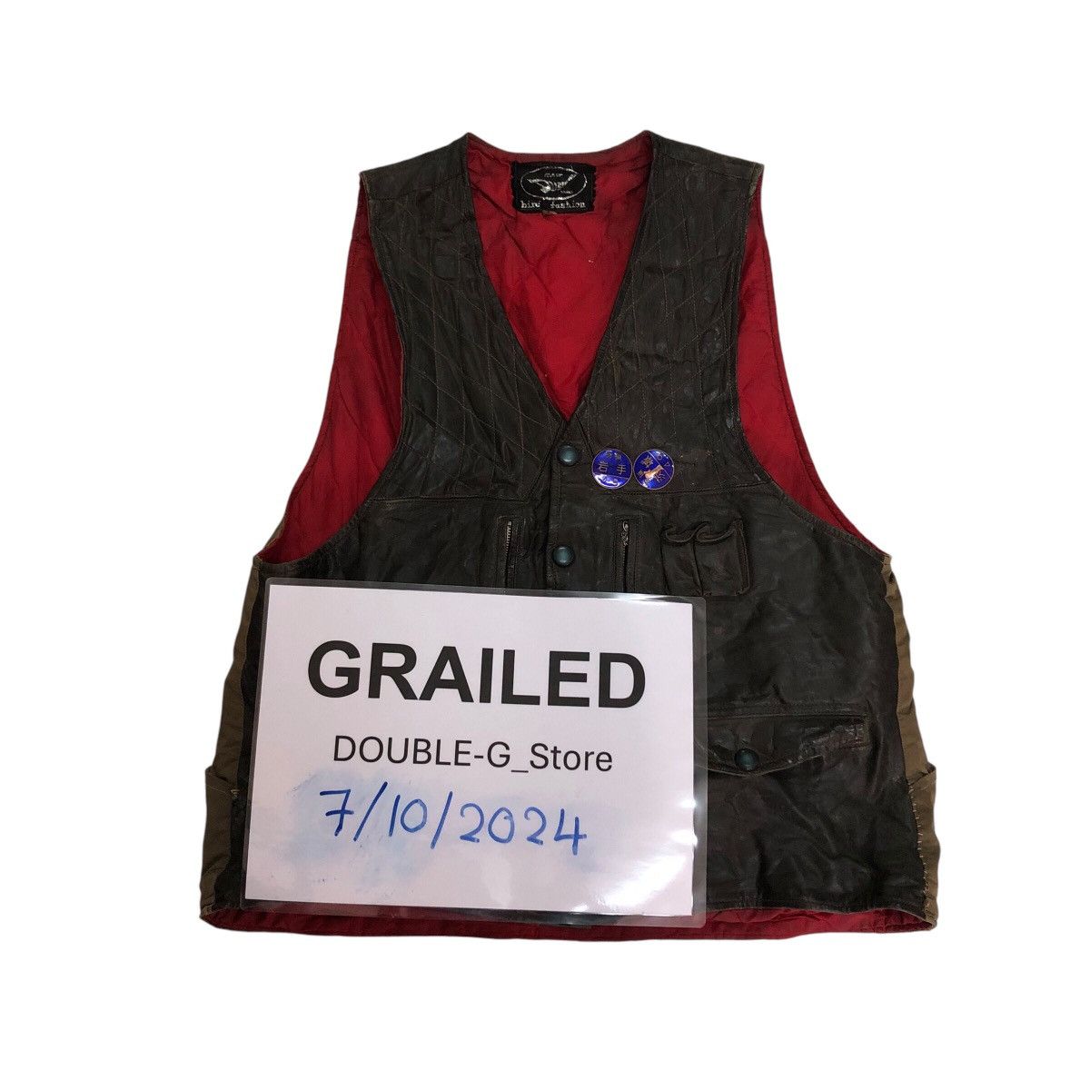 Japanese Brand 📌Skd Brand Bird Fashion Leather Biker Vest Multi Pocket Size US M / EU 48-50 / 2 - 1 Thumbnail