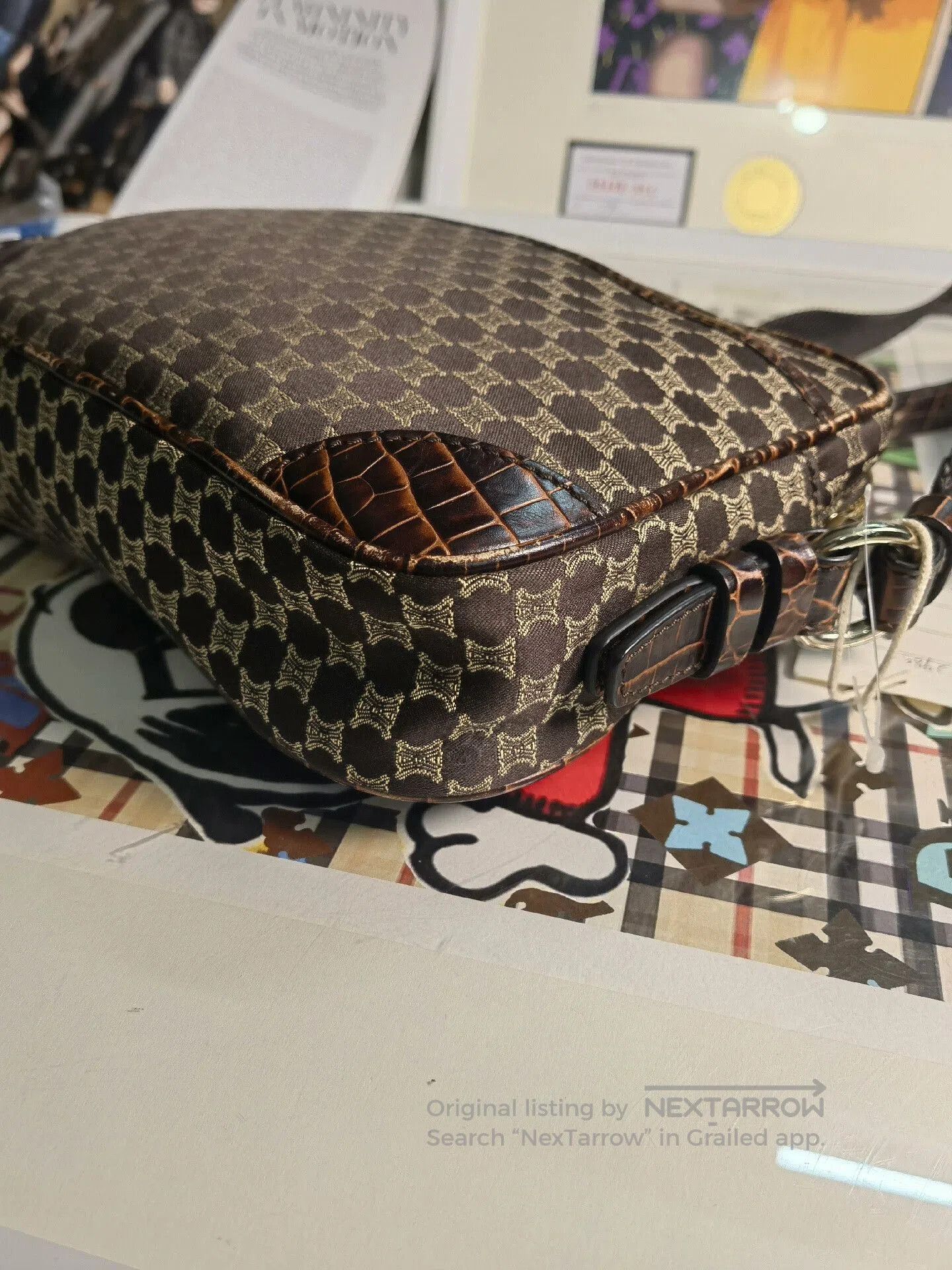 Celine Celine Vintage Canvas Shoulder Bag. Size ONE SIZE - 7 Thumbnail