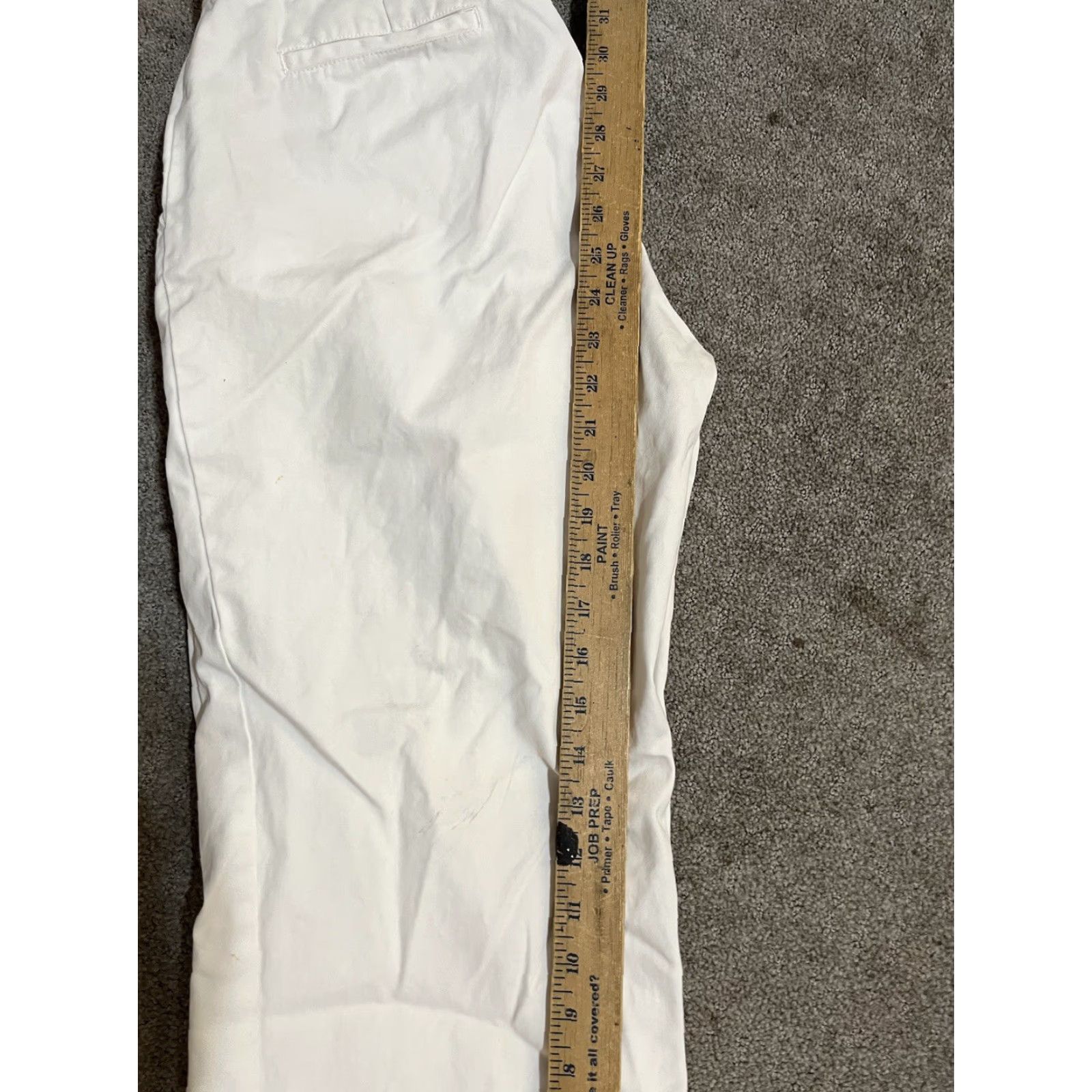 Gap Gap Capri Women's 6 Ivory Solid Cropped White Flaw 5-Pocket Design Zipper Button Cotton Nylon Lycra Classic Jeans Size ONE SIZE - 7 Thumbnail