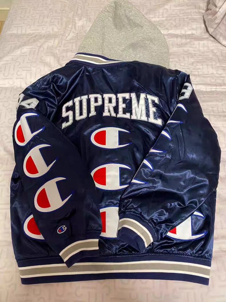 Champion × Supreme Supreme x champion hooded satin varsity Size US M / EU 48-50 / 2 - 2 Thumbnail
