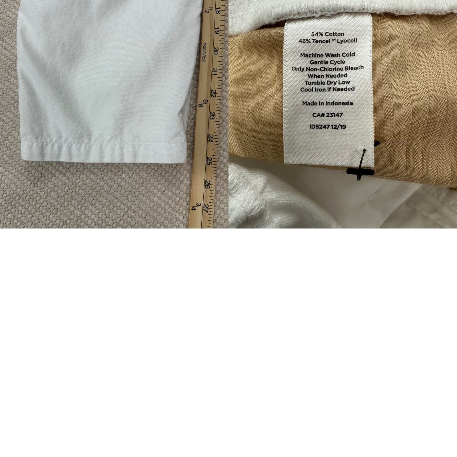 Talbots Relevant Keywords: "Talbots," "White Cotton Tencel," "Relaxed Pants," "Women Size 34" / US 12 / IT 48 - 8 Thumbnail
