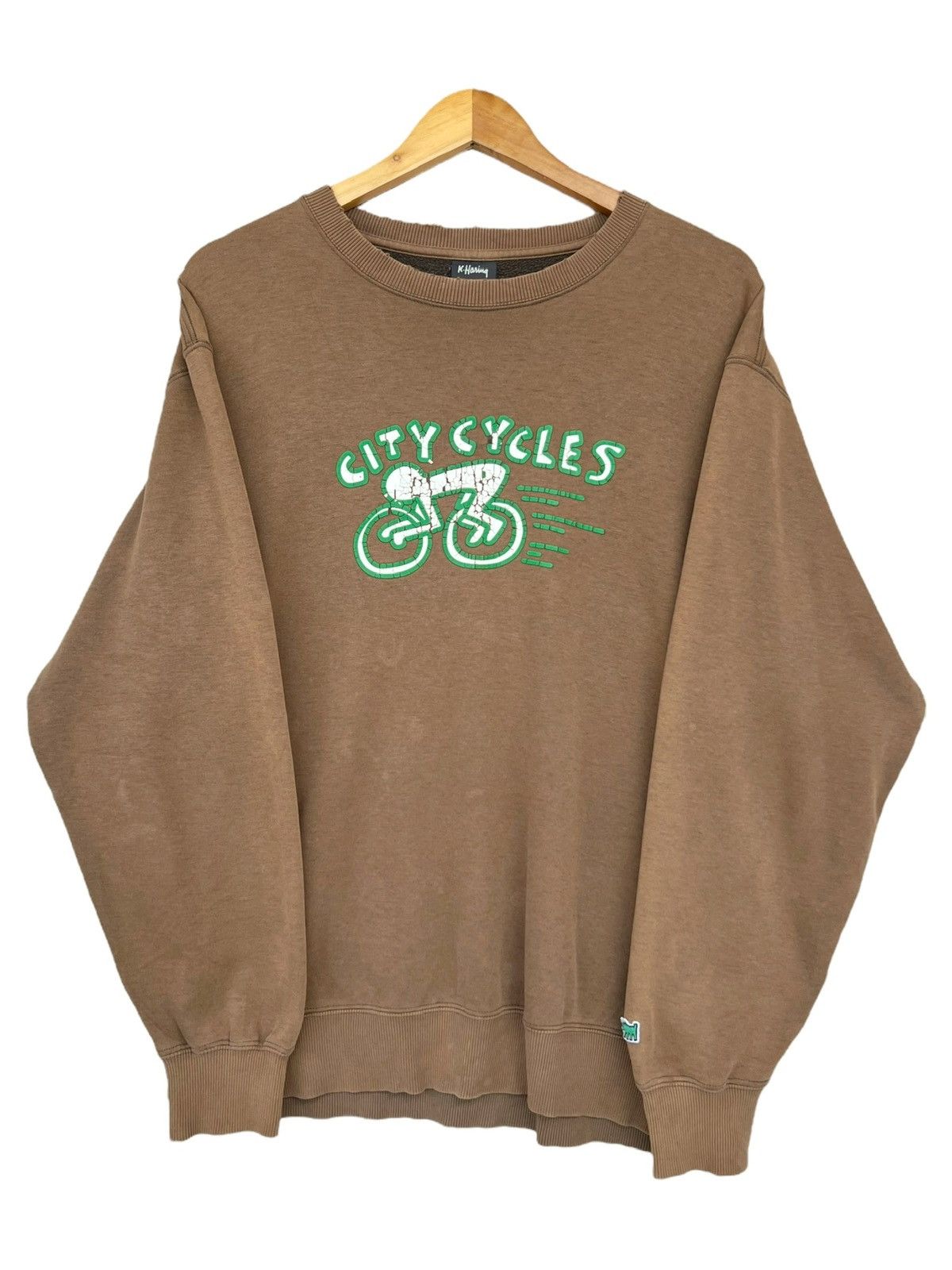 Keith Haring Keith Haring City Cycle Distressed Sunfaded Brown Sweatshirt Size US M / EU 48-50 / 2 - 1 Thumbnail
