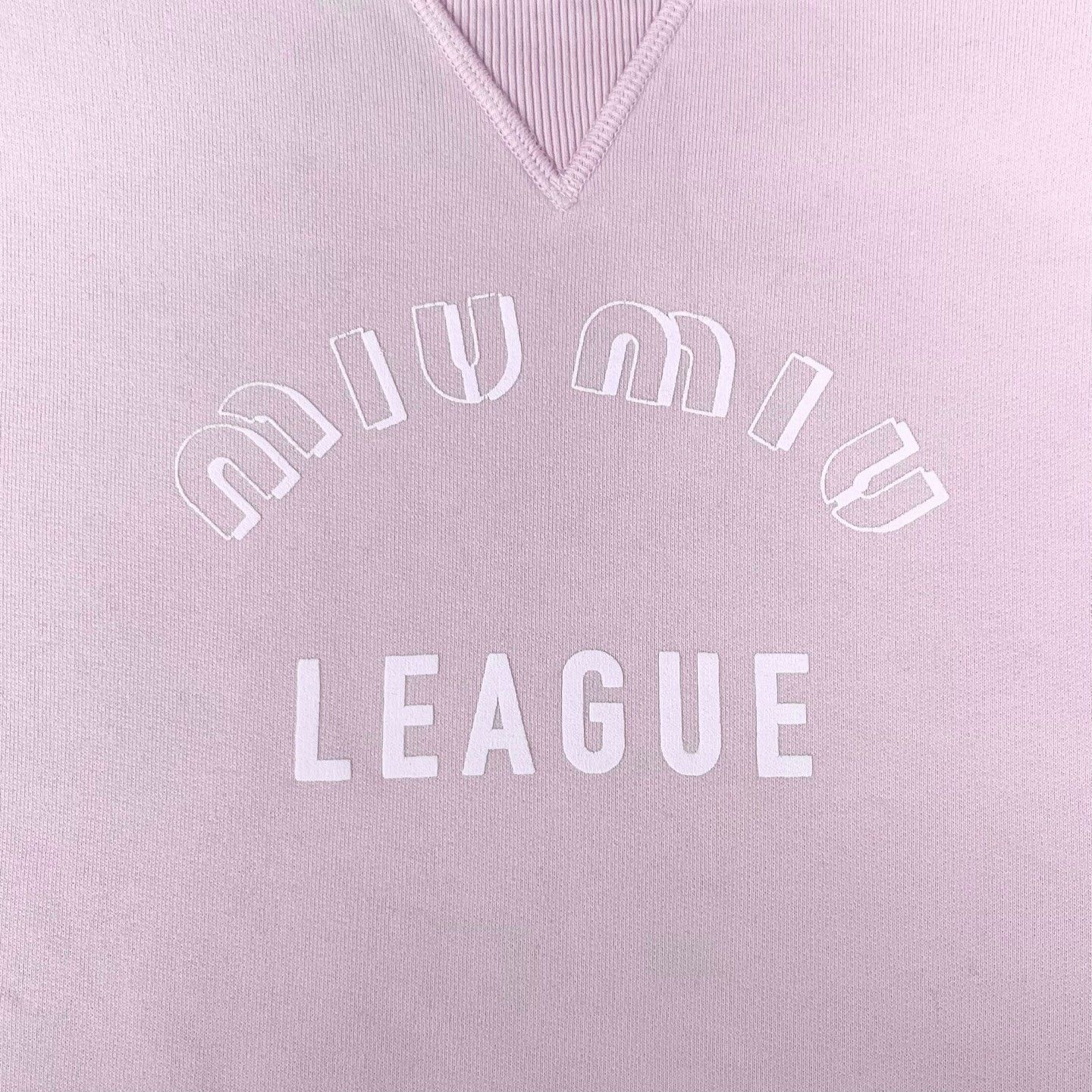 Miu Miu Miu Miu Light Pink Beaded Letter Logo Sweatshirt Size US S / EU 44-46 / 1 - 4 Thumbnail