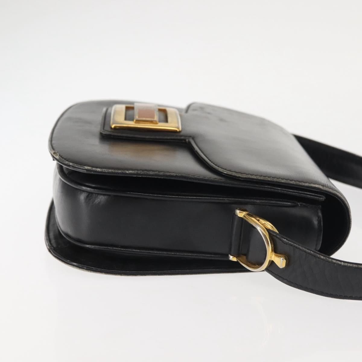 Gucci GUCCI Shoulder Bag Leather Navy Gold Size ONE SIZE - 4 Thumbnail