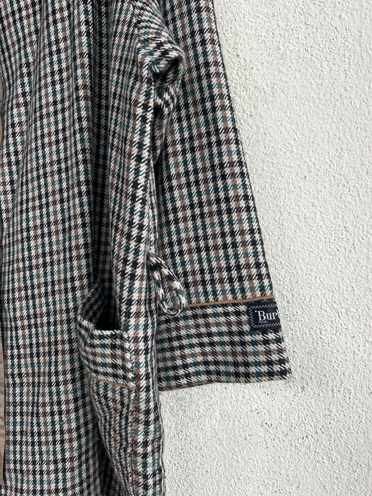 Burberry Vintage Burberry’s Houndstooth Wool Sleeping Coat Size US L / EU 52-54 / 3 - 4 Thumbnail