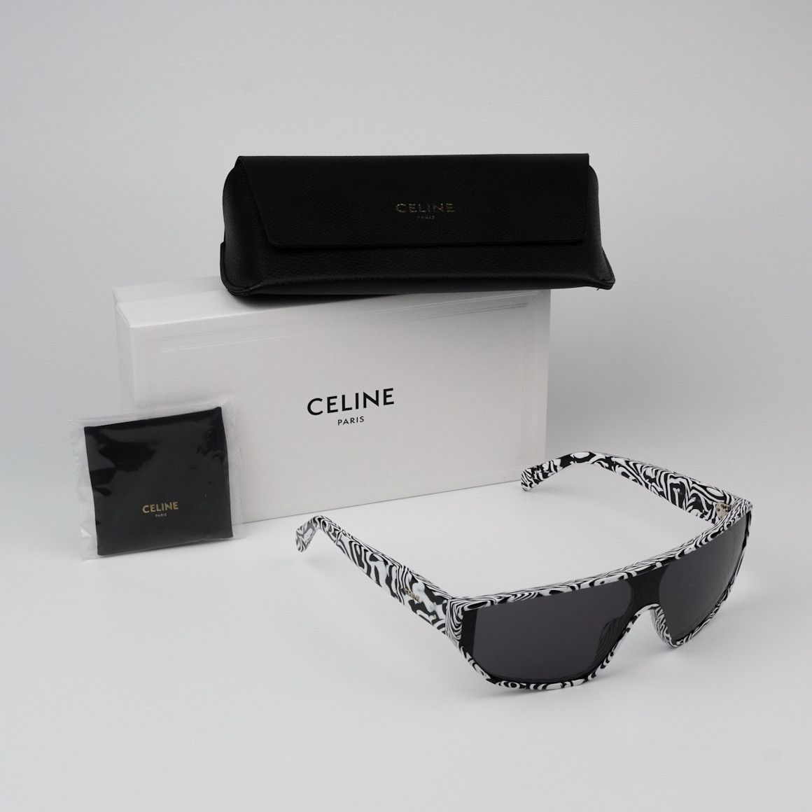 Celine NEW Celine CL40195I 04A Shield Mask Unisex Sunglasses Size ONE SIZE - 11 Thumbnail