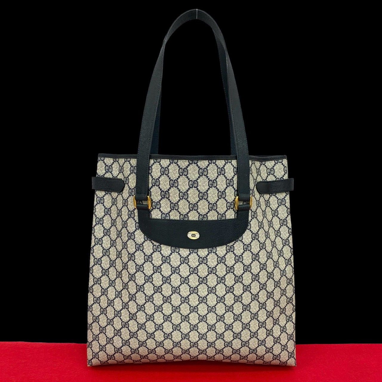 Gucci Gucci Gucci Old Gucci GG Logo Leather 2way Bag Leather Tote Bag Size ONE SIZE - 1 Thumbnail