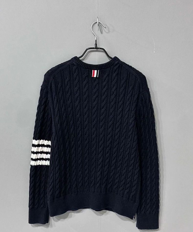 Thom Browne Thom Browne Dark knitted sweater Size US M / EU 48-50 / 2 - 3 Thumbnail