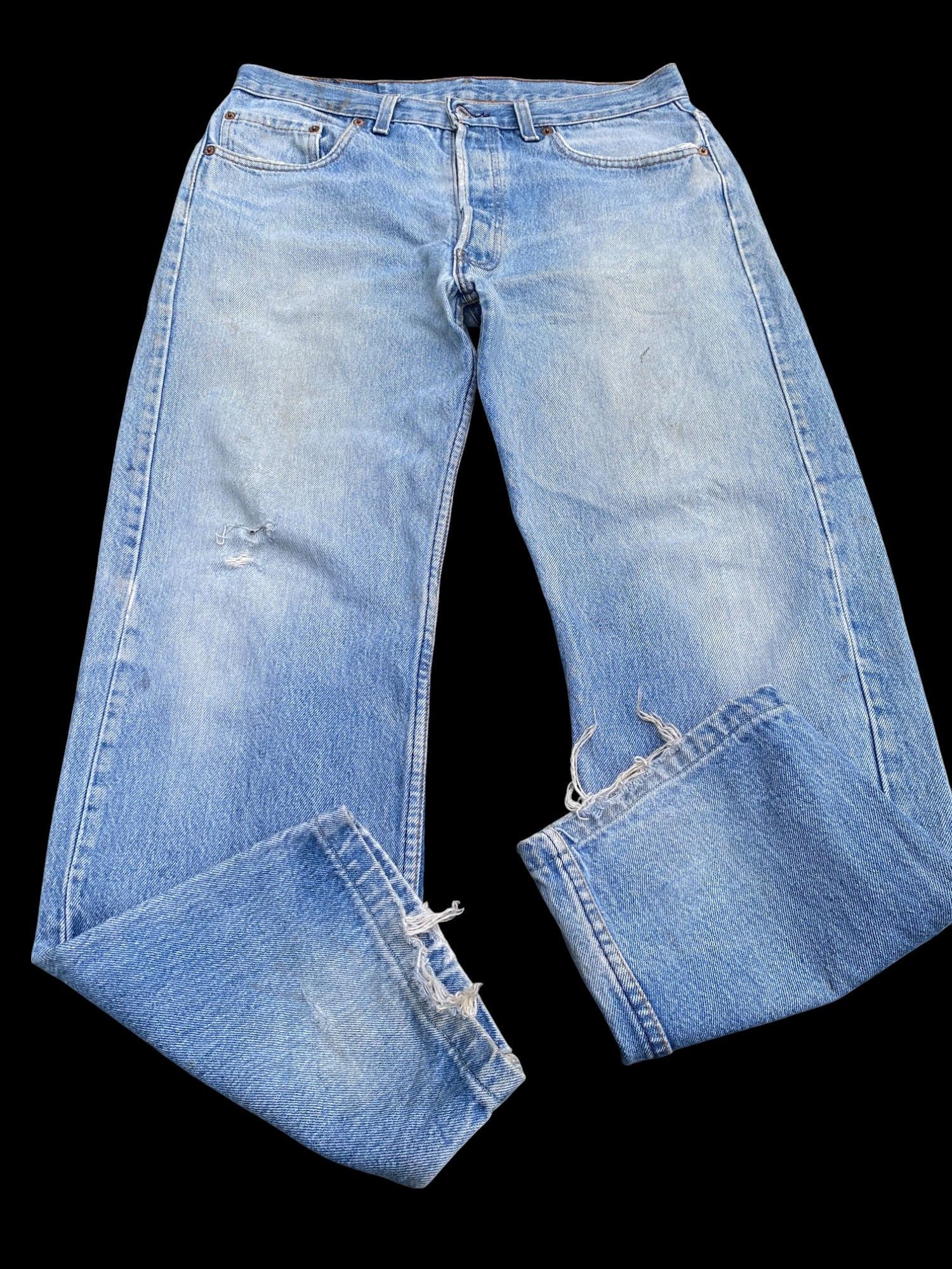 Levi's Vintage 1993 Levis 501 dirty lightwash distressed W33x28.5 Size US 33 - 19 Thumbnail