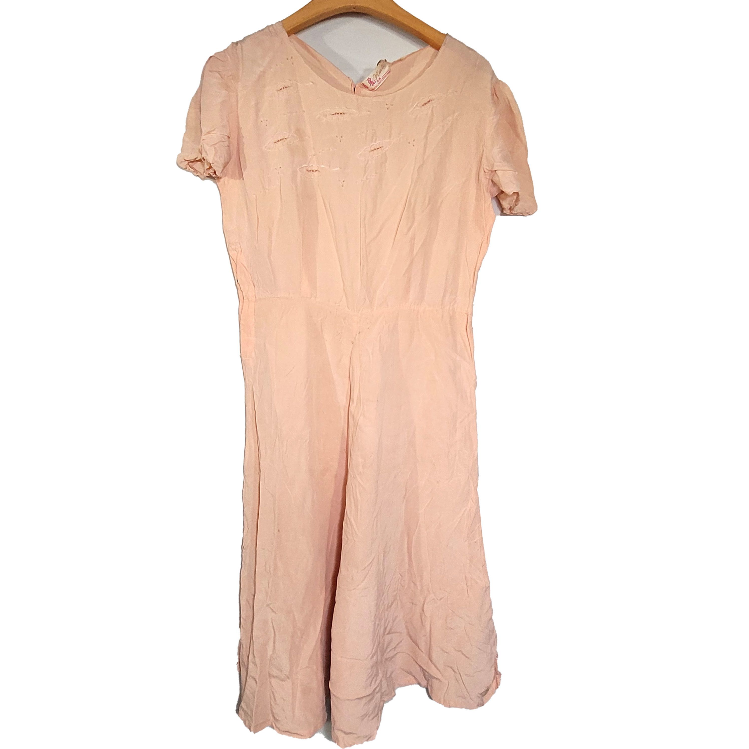 Other Women's 100% Silk Short Sleeve Shirt Dress Flaw SDK385 Size S / US 4 / IT 40 - 3 Thumbnail