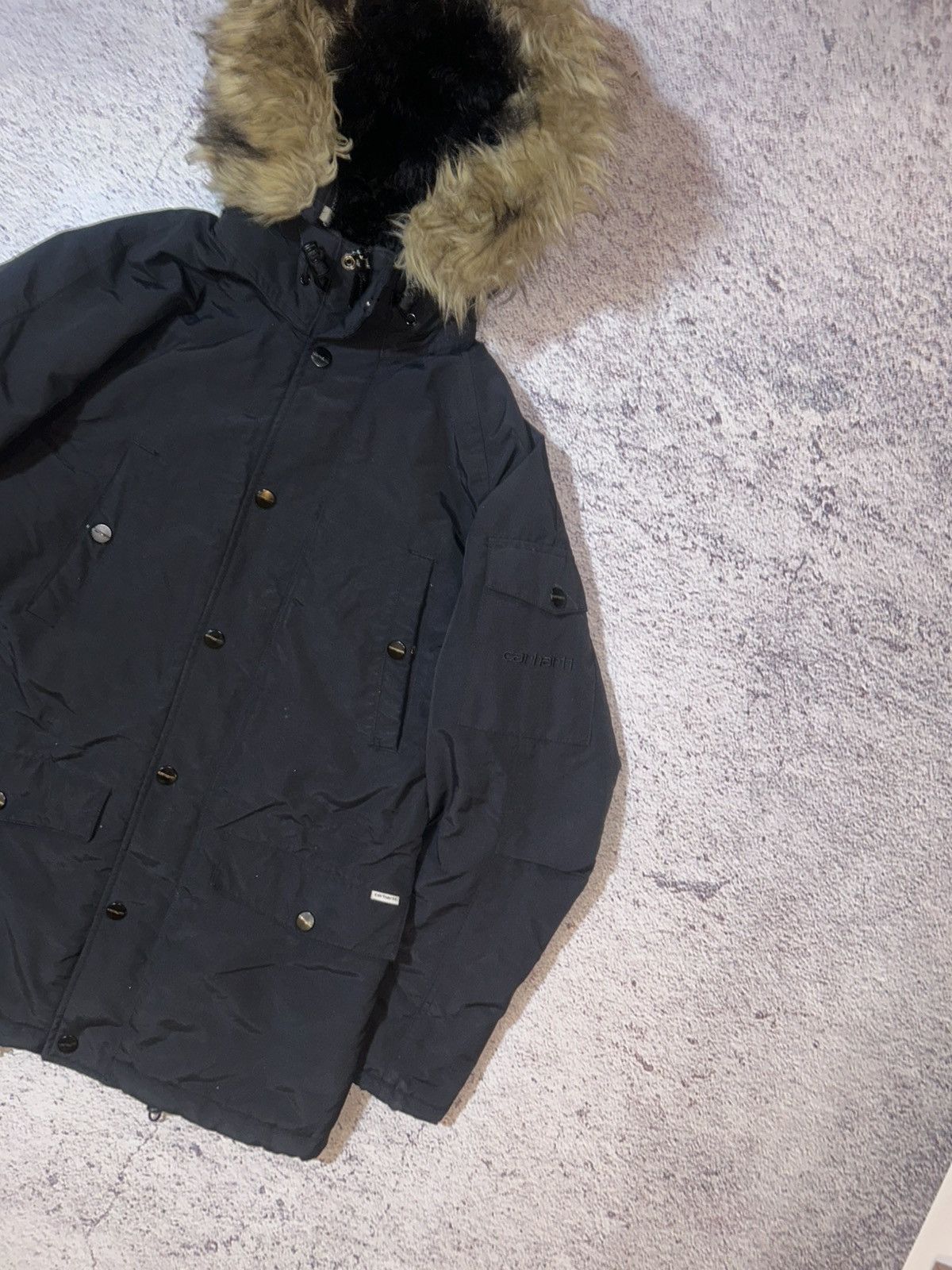 Carhartt Carhartt WIP W’ Anchorage Parka Black – Fur Hood – Size S Size US S / EU 44-46 / 1 - 2 Thumbnail