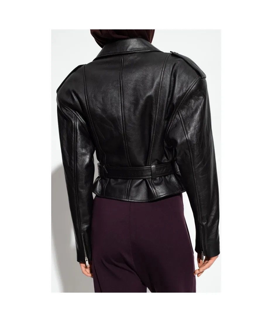 Saint Laurent Paris 🔥$6.8K VALUE🔥Belted Bikers Jacket in Lambskin Size XS / US 0-2 / IT 36-38 - 4 Thumbnail