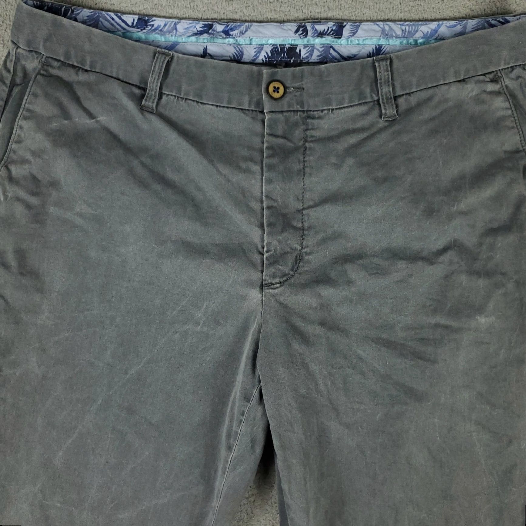 Tommy Bahama Tommy Bahama Pants Mens 38x30 Gray Stretch Cotton Blend Chino Trousers Size US 38 / EU 54 - 2 Thumbnail