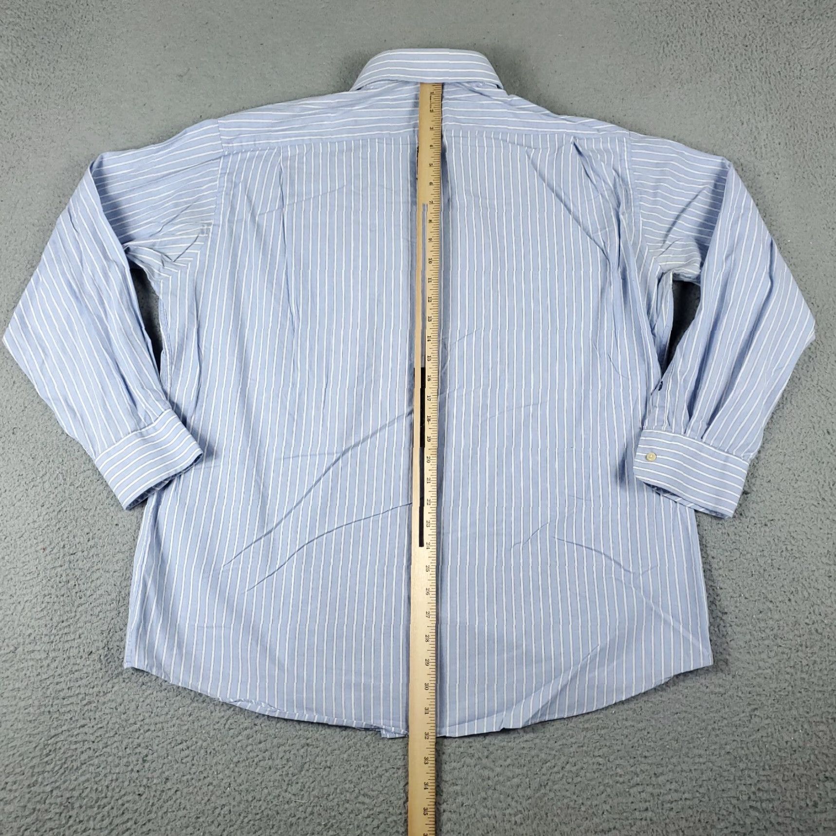 Tommy Hilfiger Tommy Hilfiger Shirt Mens XL Blue White Striped Button-Up Long Sleeve Size US XL / EU 56 / 4 - 5 Thumbnail