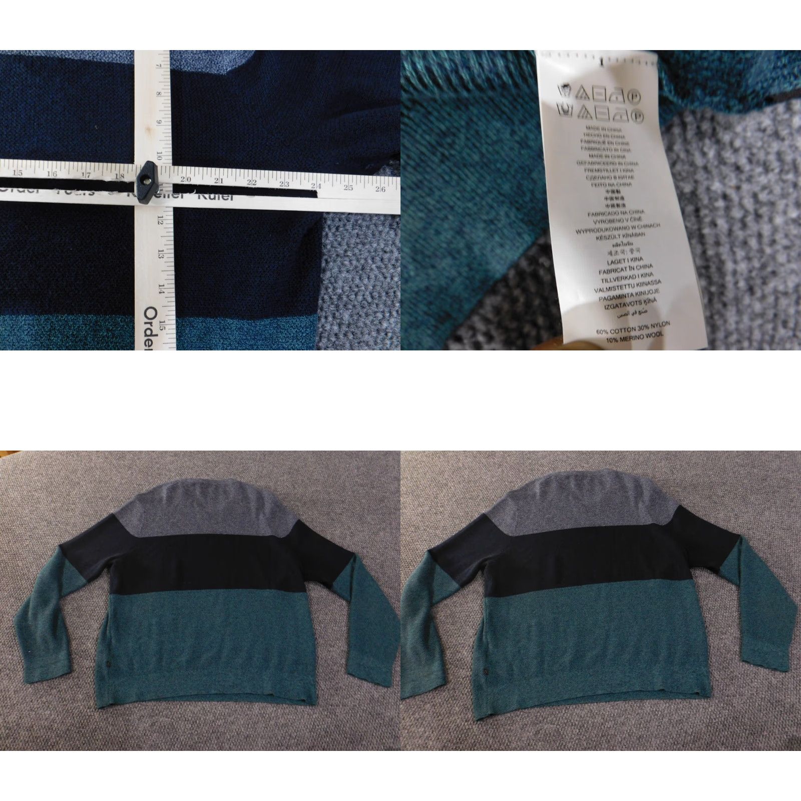 Michael Kors Michael Kors Sweater Mens XL Green Striped Cotton Wool Crewneck Pullover Size US XL / EU 56 / 4 - 8 Thumbnail