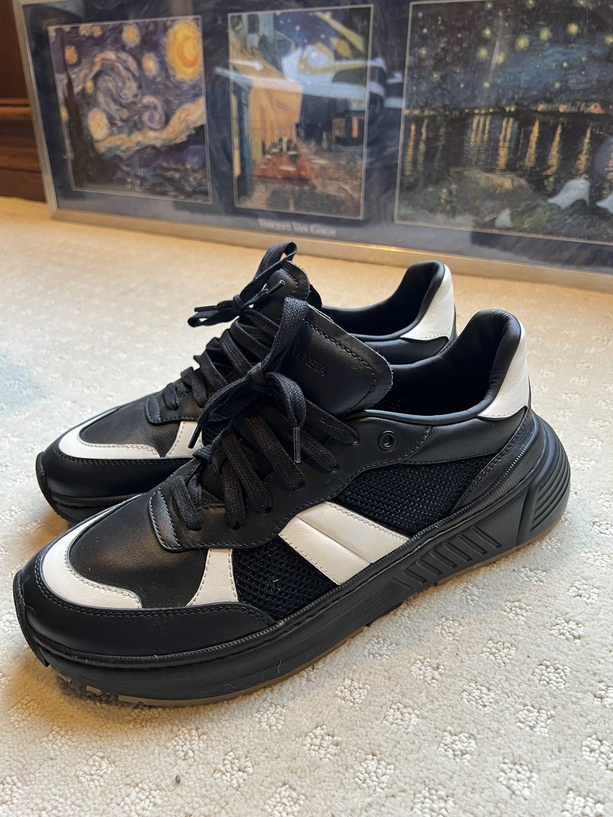 Bottega Veneta★Men’s Speedster Calf Leather Sneakers Bottega Veneta Men's Speedster Calf Leather Gray Sneakers