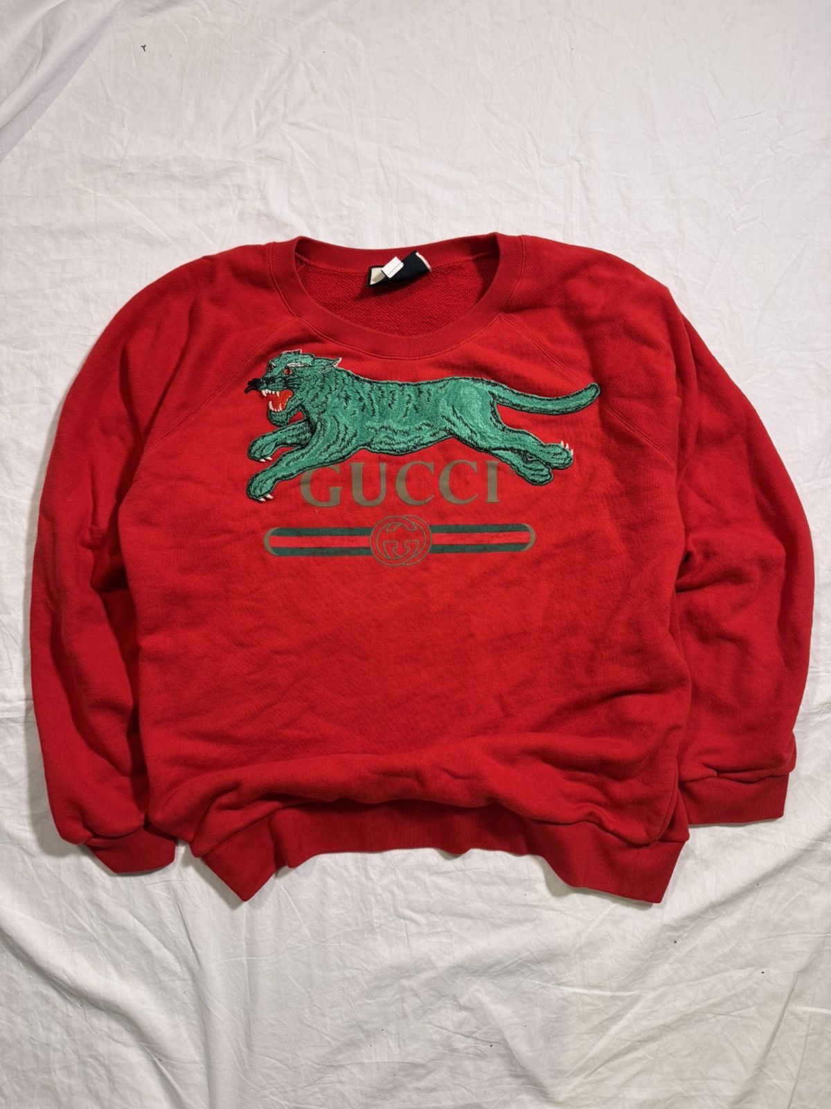 Gucci Gucci Tiger Leopard Crewneck Sweater Size XL Size US XL / EU 56 / 4 - 1 Thumbnail