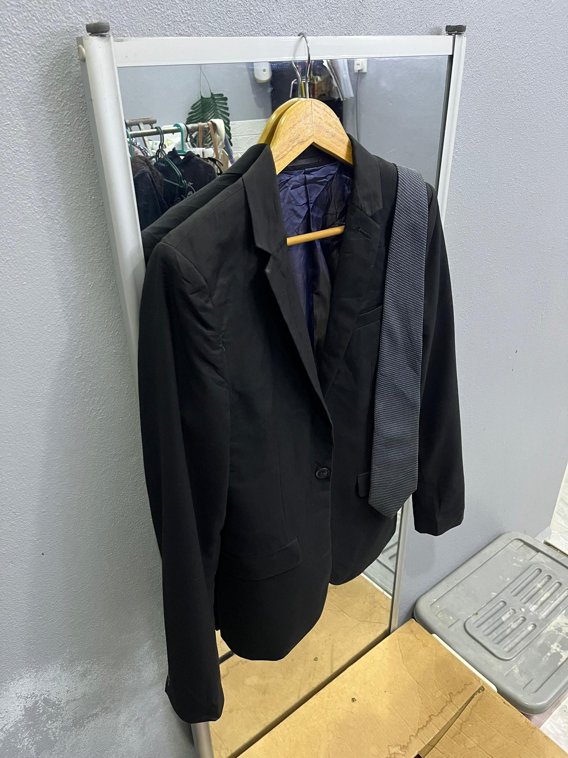Topman Topman New Black Skinny Blazer 34R + Takeo Kikuchi Tie Size 34R - 3 Thumbnail