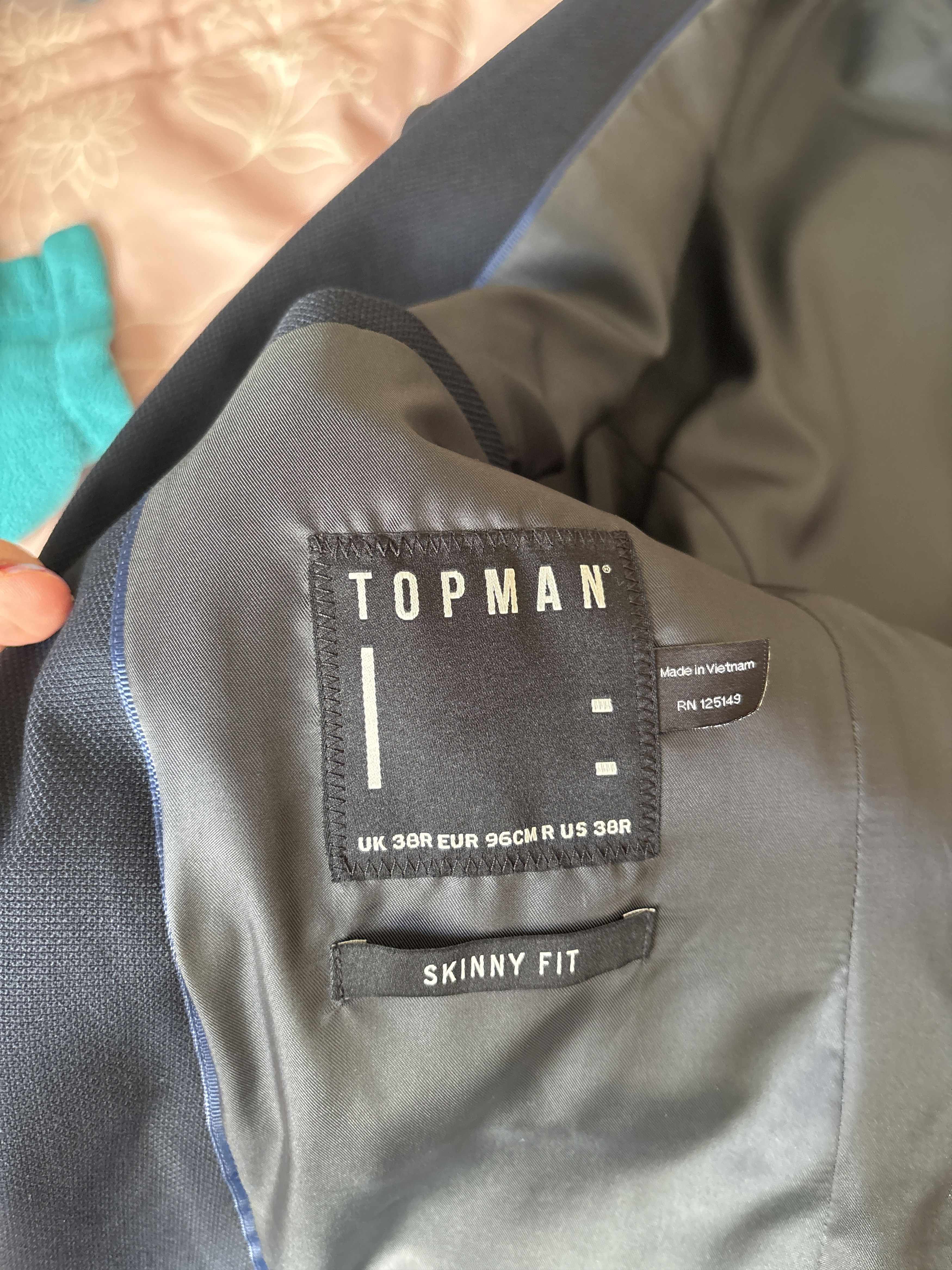 Topman Topman Men’s 38R Suit Set Dark Blue Blazer Pants Shirt Size 38R - 5 Thumbnail