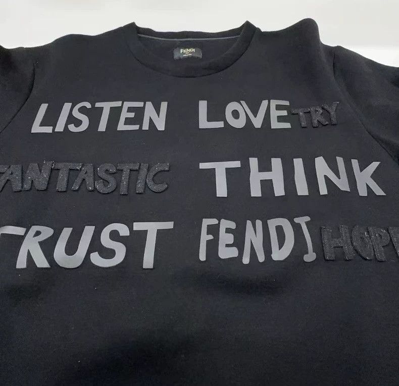 Fendi Fendi Black long-sleeved sweatshirt Size US L / EU 52-54 / 3 - 7 Thumbnail