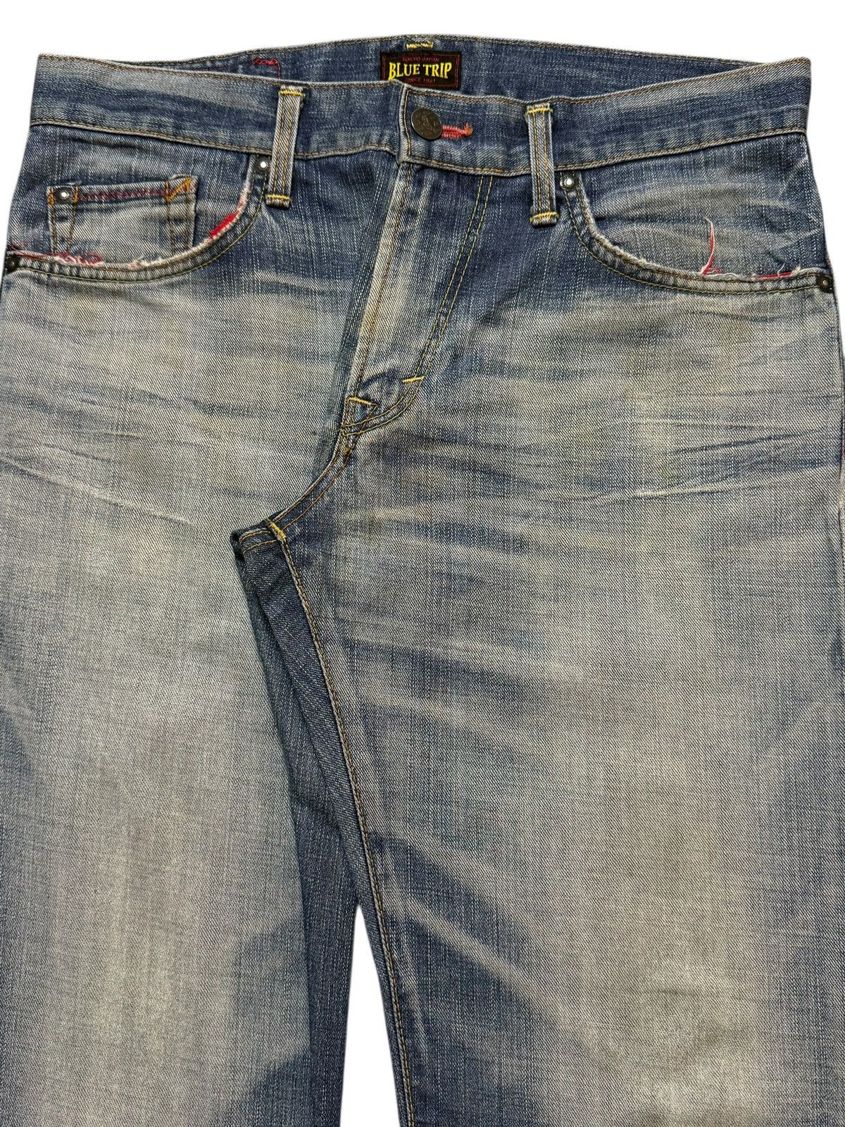 Edwin Vintage 90s Japan Edwin Blue Trip Faded Wash Wide Leg Baggy Size US 34 / EU 50 - 3 Thumbnail