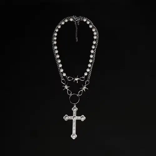 Jewelry Matsuoka x Miki Cross Gothic Punk Style Necklace Chain Size ONE SIZE - 8 Thumbnail