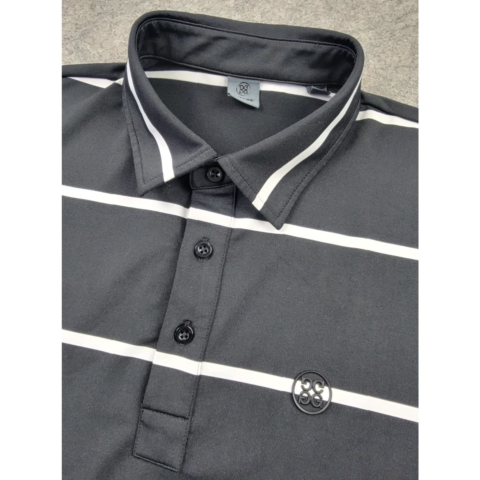 Vintage G Fore Shirt Mens Large Black White Stripe Polo Golf Active Outdoor Preppy Shirt Size US L / EU 52-54 / 3 - 2 Thumbnail