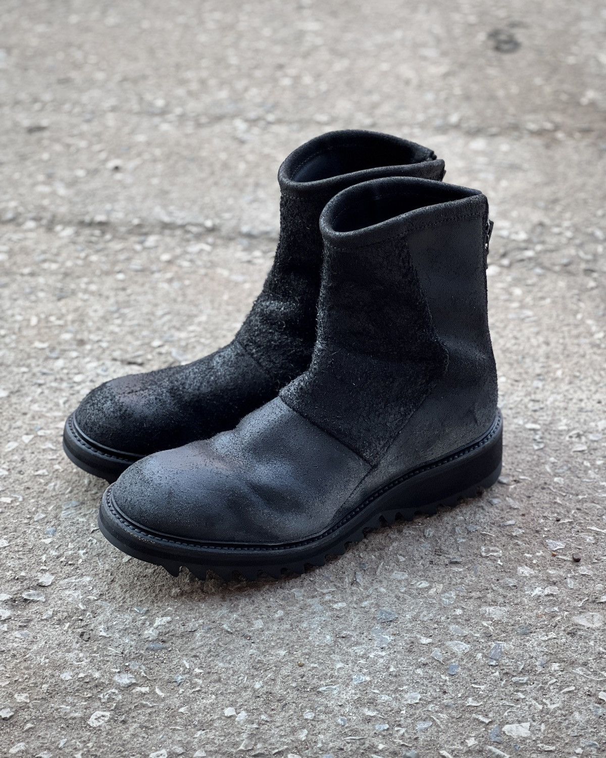 Julius Julius_7 SS16 Angel_s Blistered Reverse Cow Back Zip Boots Size US 8.5 / EU 41-42 - 3 Thumbnail