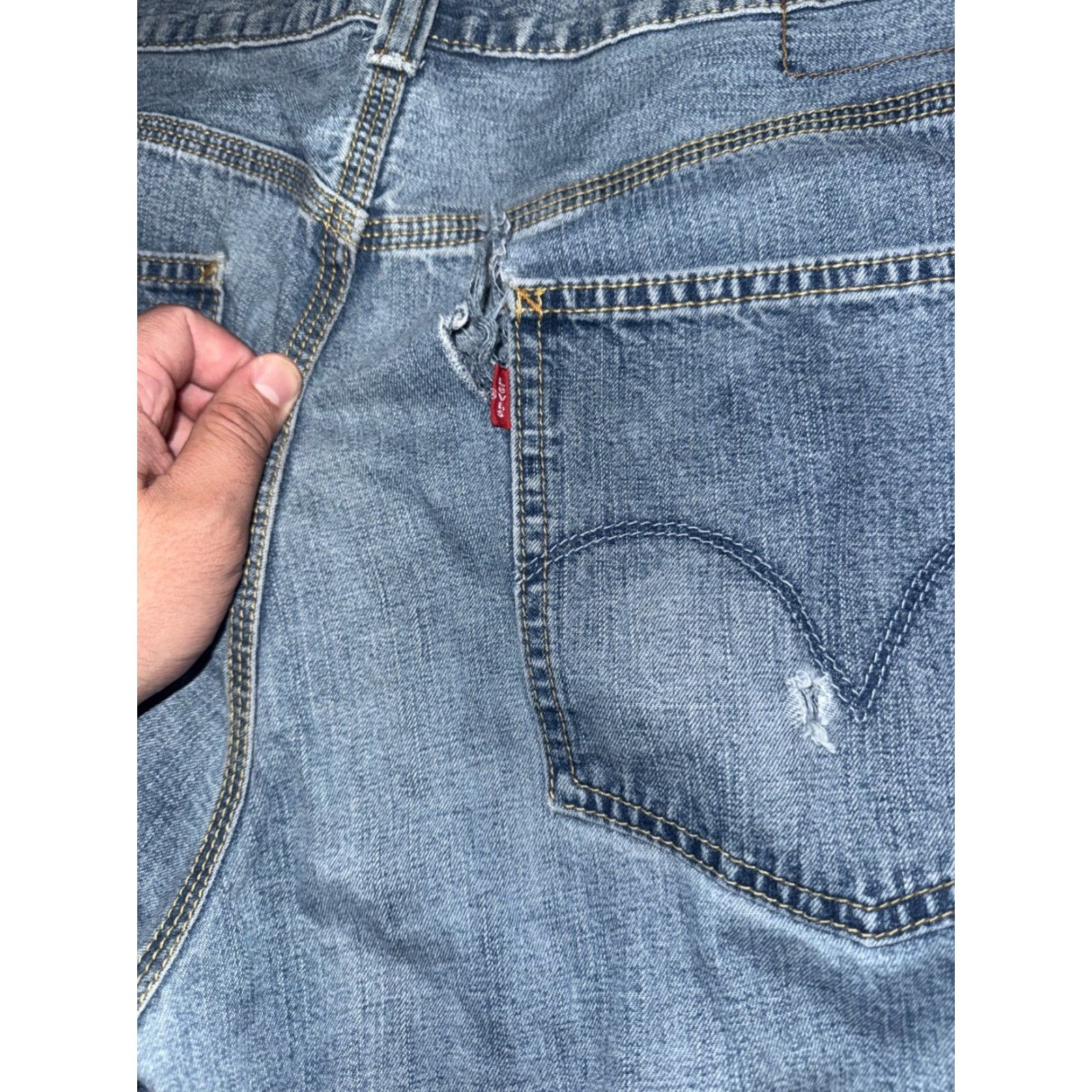 Levi's VINTAGE Levi’s Carpenter Jeans 36x30 Loose Fit Baggy Workwear Utility Y2K Jeans Mens Blue 90s Skate Streetwear Grunge Hip Hop Workwear Size US 36 / EU 52 - 7 Thumbnail