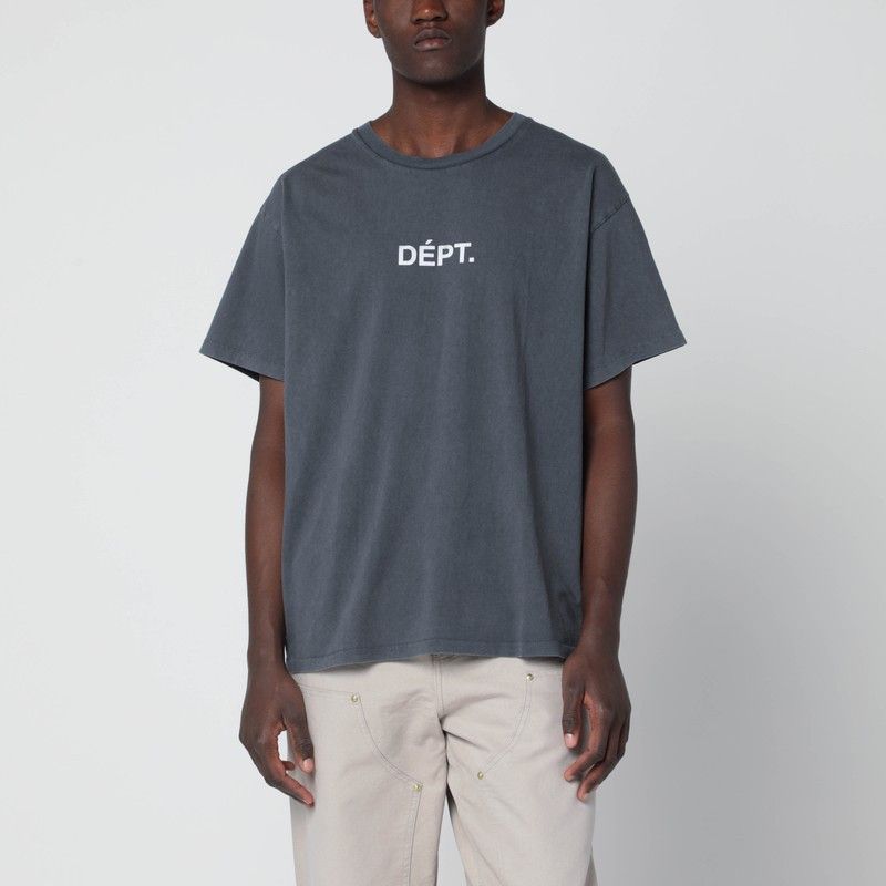 Gallery Dept. Black Team Dept Vintage-Effect T-Shirt