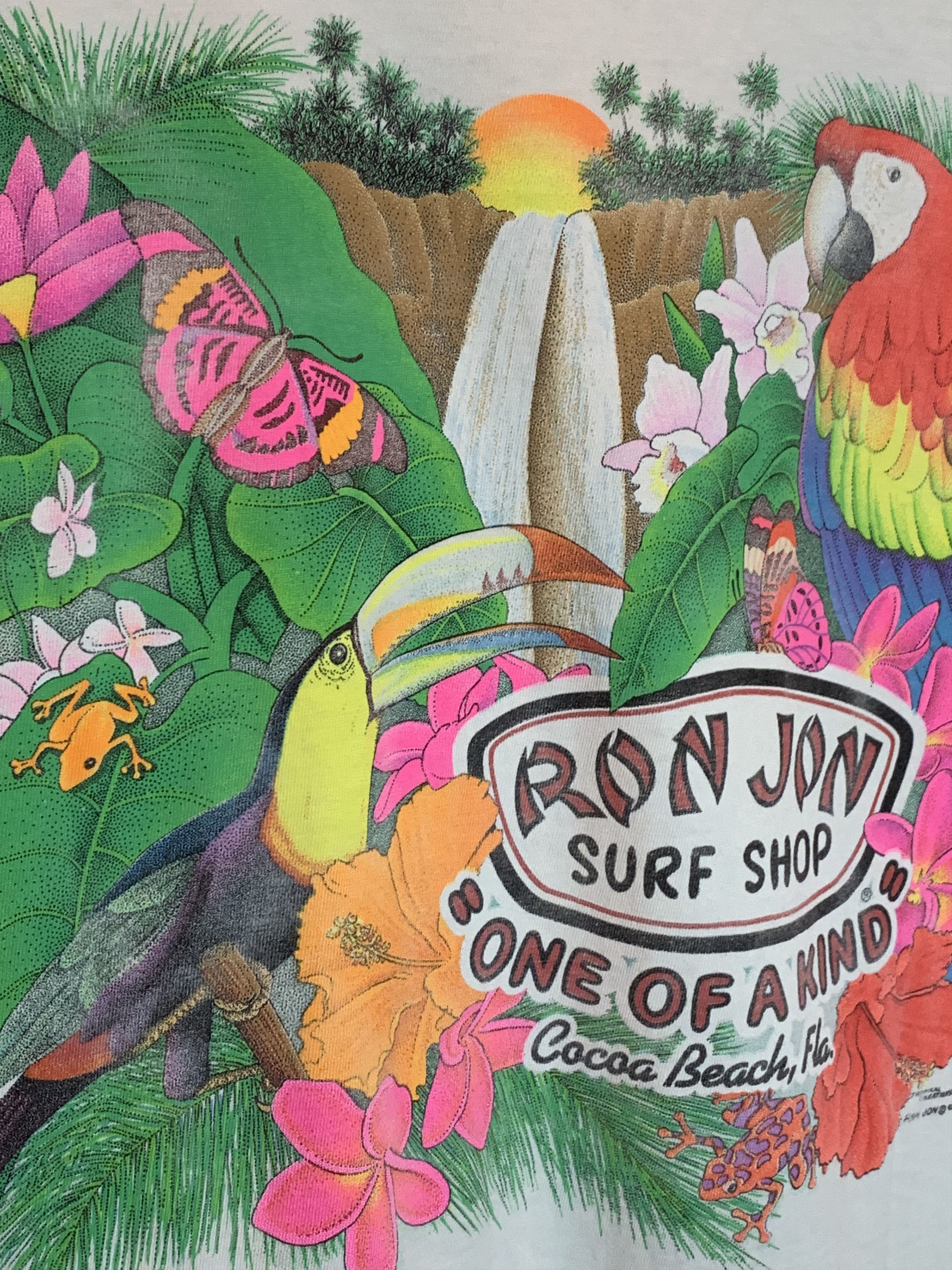 Ron Jon Surf Shop *RARE* Vintage 80s Ron Jon Surf Shop Single Stitch T-Shirt Size US XL / EU 56 / 4 - 5 Thumbnail