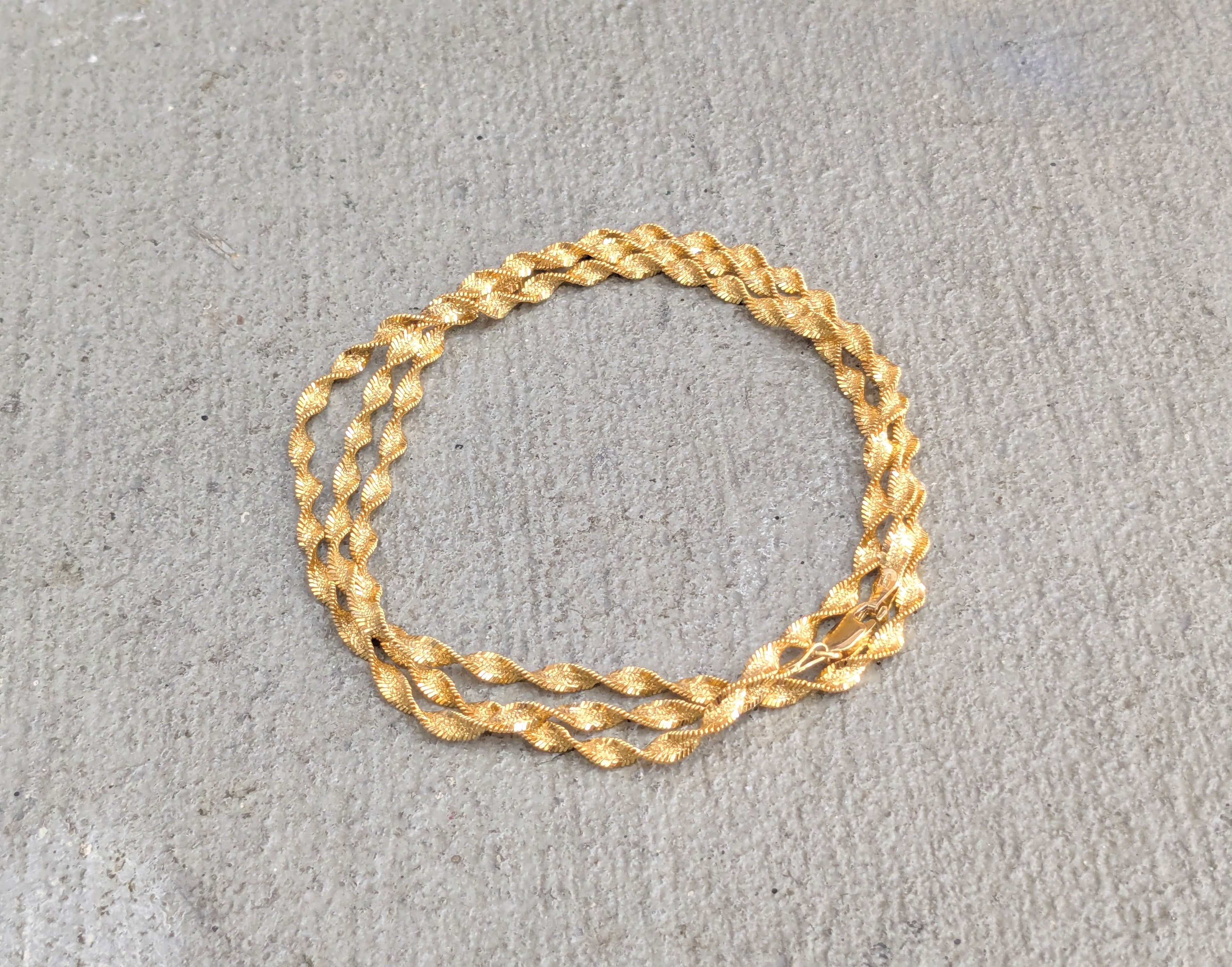 Sterling Silver Milor Sterling Silver Necklace Twist Herringbone Vermeil Size ONE SIZE - 1 Thumbnail