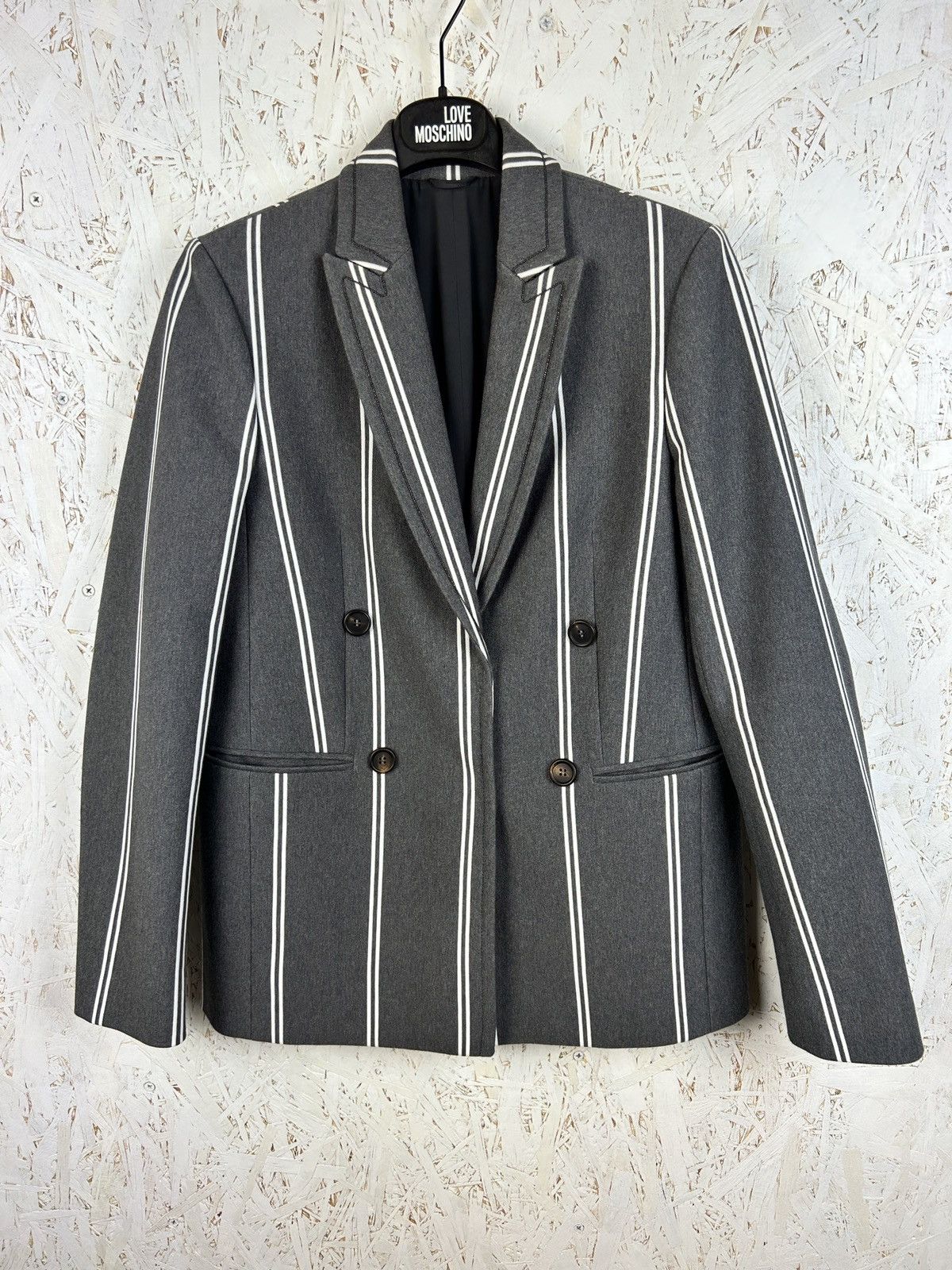 Brunello Cucinelli Brunello Cucinelli Thick Cotton Knit Striped Blazer Jacket Size M / US 6-8 / IT 42-44 - 1 Thumbnail