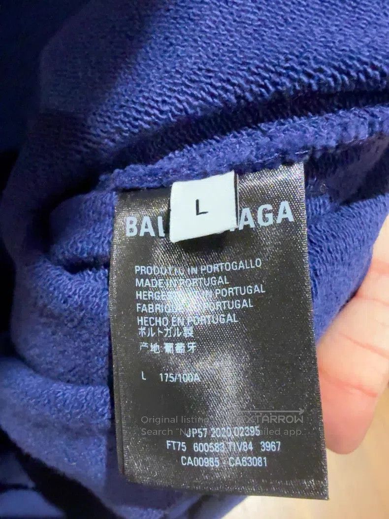 Balenciaga Balenciaga Blue hooded sweatshirt Size US L / EU 52-54 / 3 - 4 Thumbnail