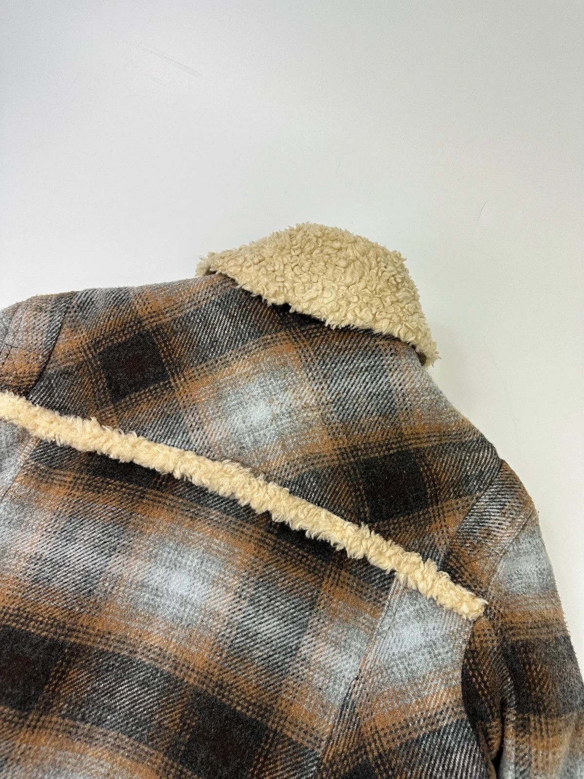 Dolce & Gabbana Dolce Gabbana Wool Brown Checkered Sherling Aviator Jacket Size US M / EU 48-50 / 2 - 12 Thumbnail
