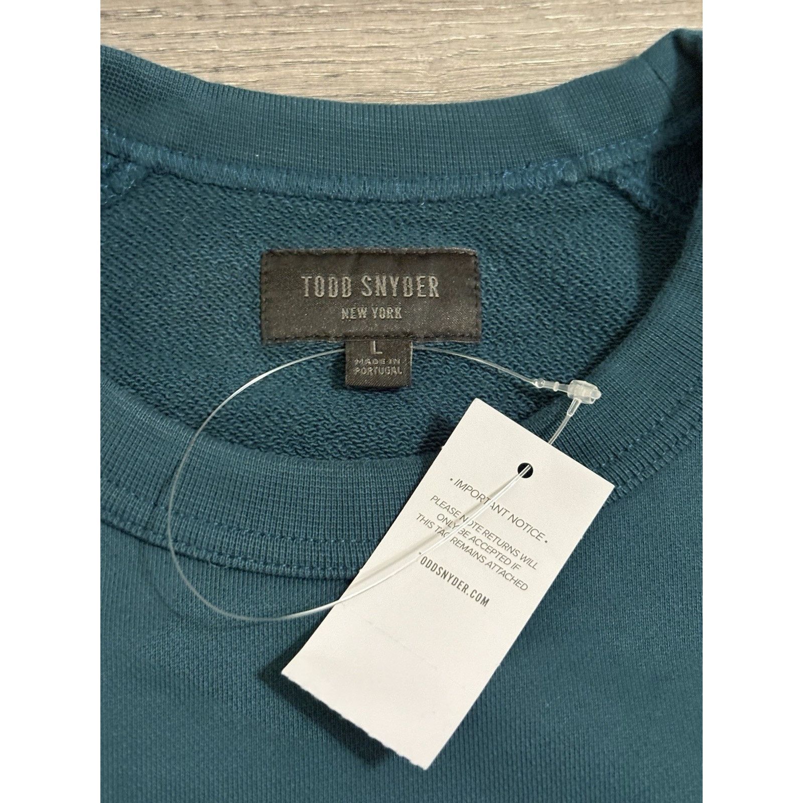 Todd Snyder Todd Snyder Dark Teal Pocket Crewneck Sweater NWT Mens Large Size US L / EU 52-54 / 3 - 5 Thumbnail