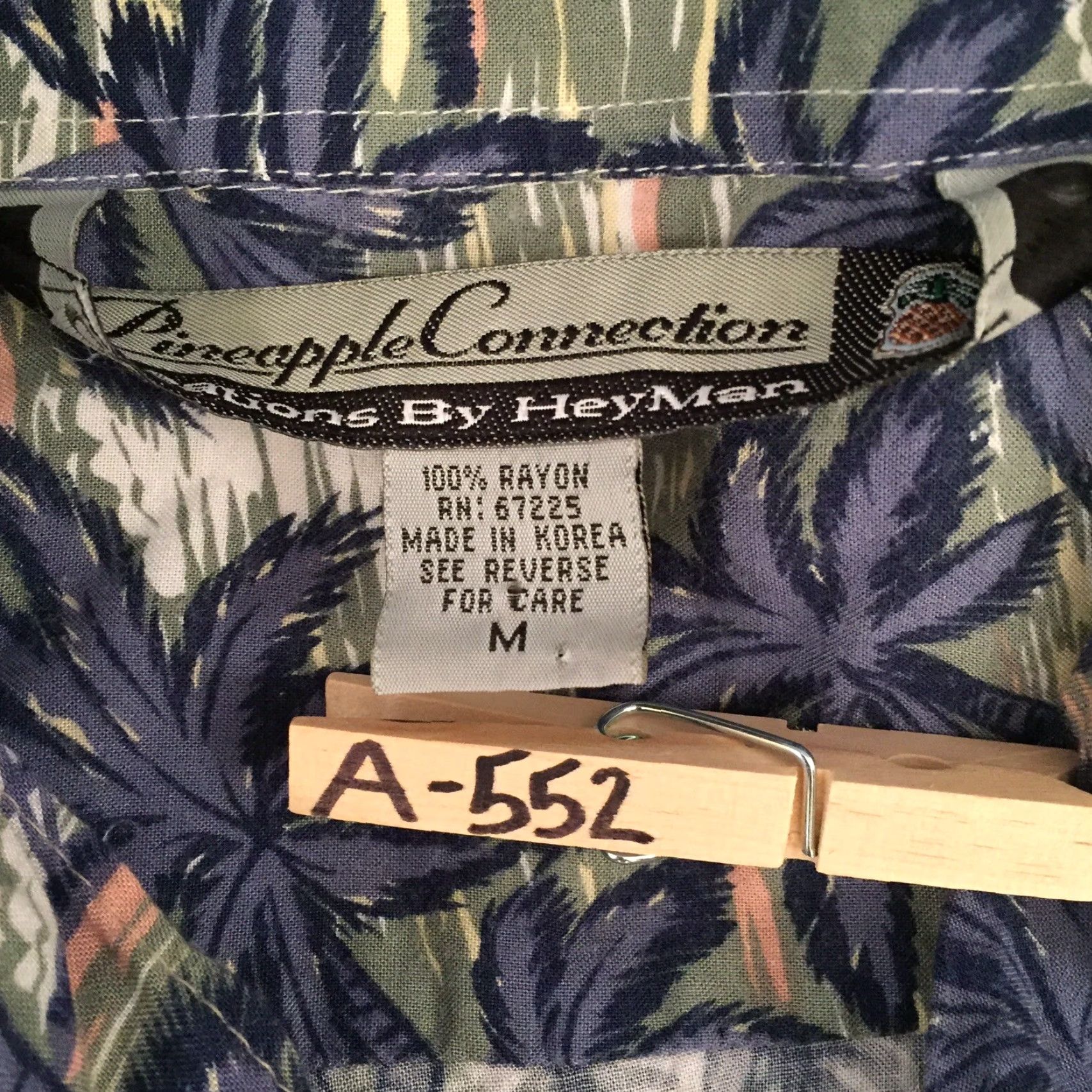 Vintage Pineapple Connection Shirt Mens Medium Blue Floral Short Sleeve Button Up Shirt Size US M / EU 48-50 / 2 - 8 Thumbnail