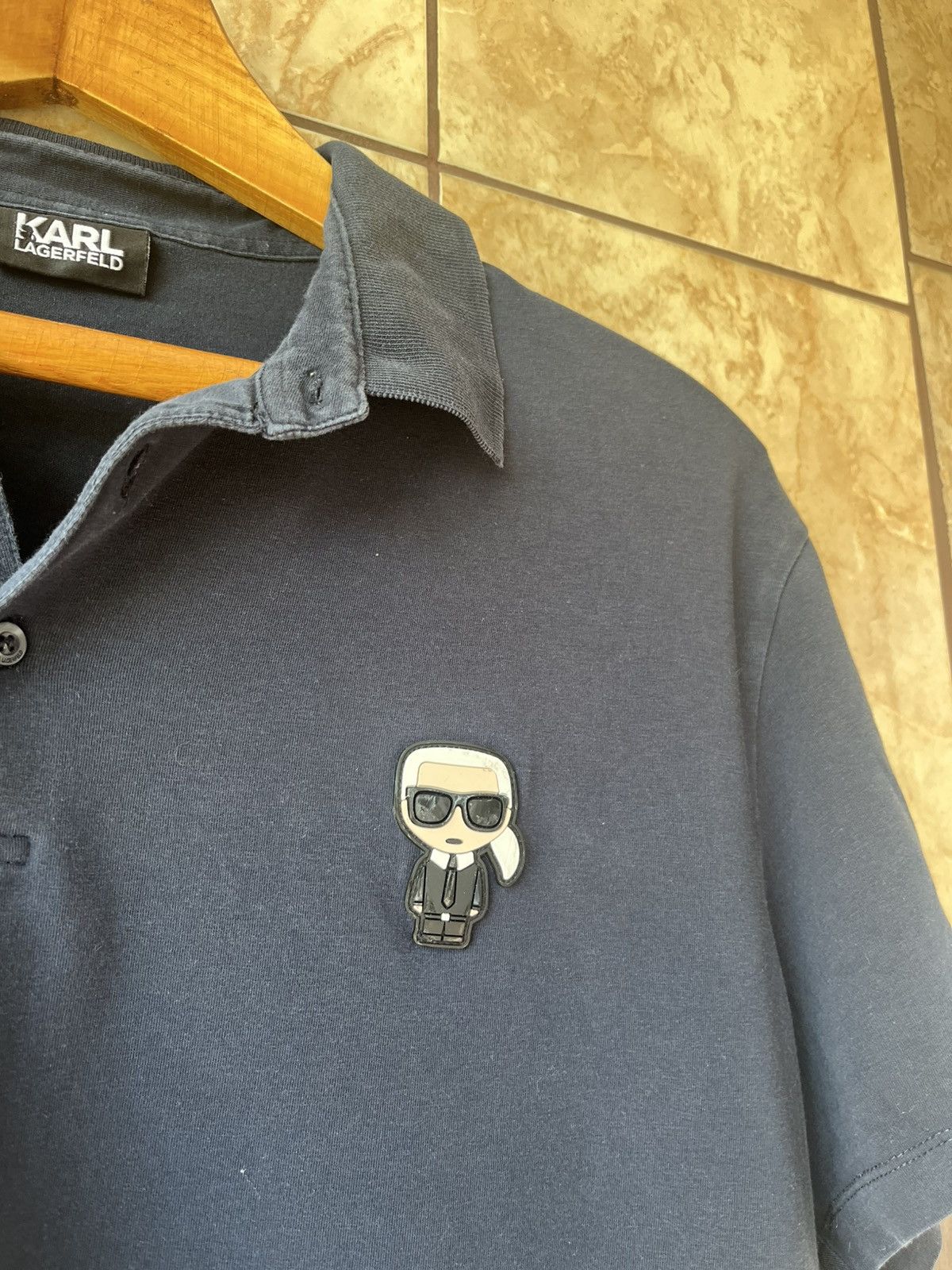 Karl Lagerfeld Karl Lagerfeld polo dark blue Size US XL / EU 56 / 4 - 2 Thumbnail