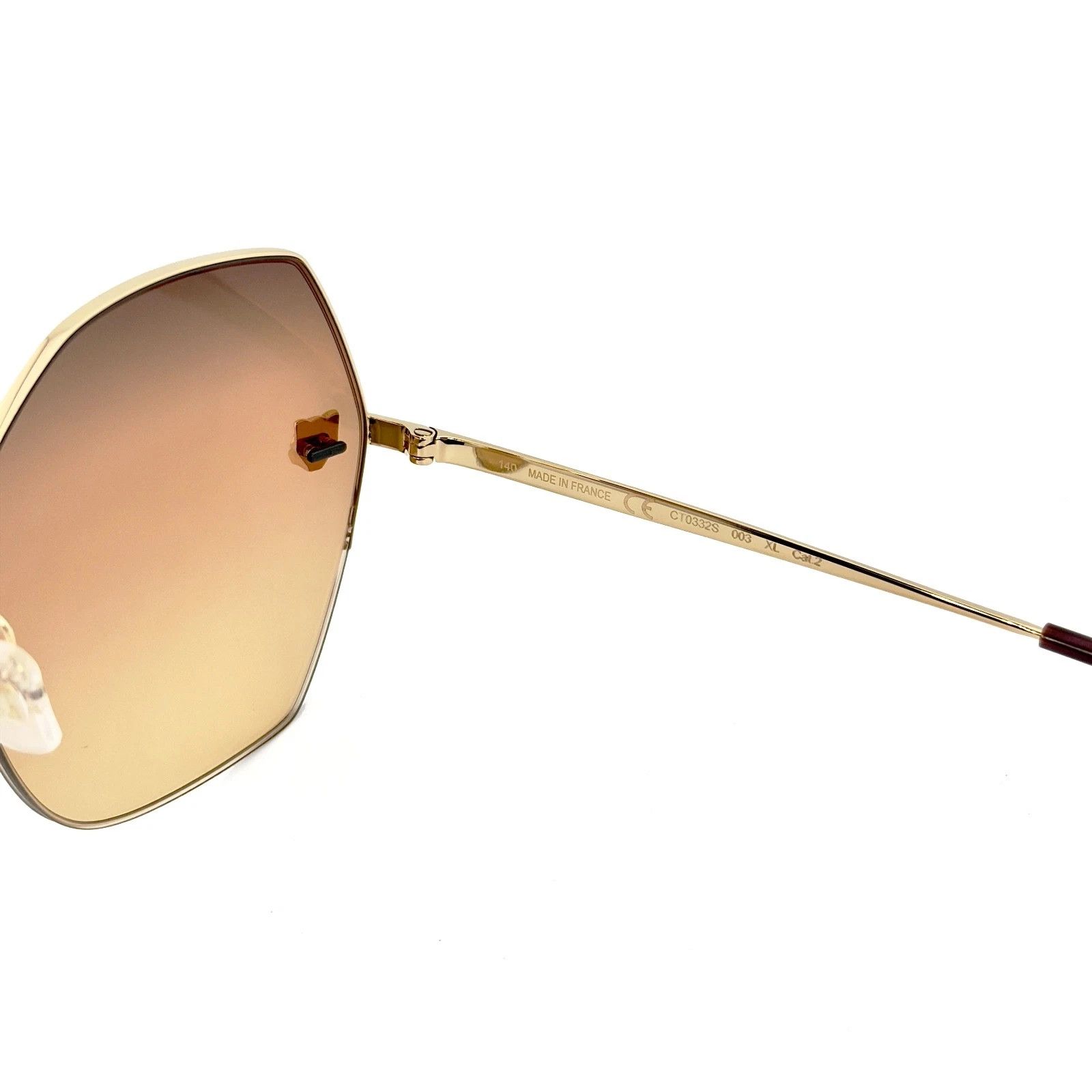 Cartier CARTIER PANTHERE Head CT0332S Gold Sunglasses 0332 003 Size ONE SIZE - 7 Thumbnail