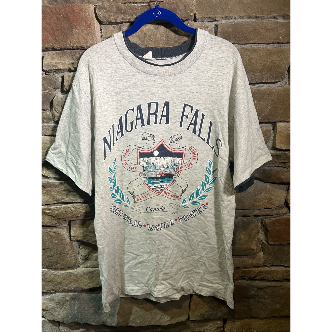 Vintage Size L - vintage 1990s Niagara Falls two tone T-shirt, tourist nature ￼ Size US L / EU 52-54 / 3 - 1 Thumbnail