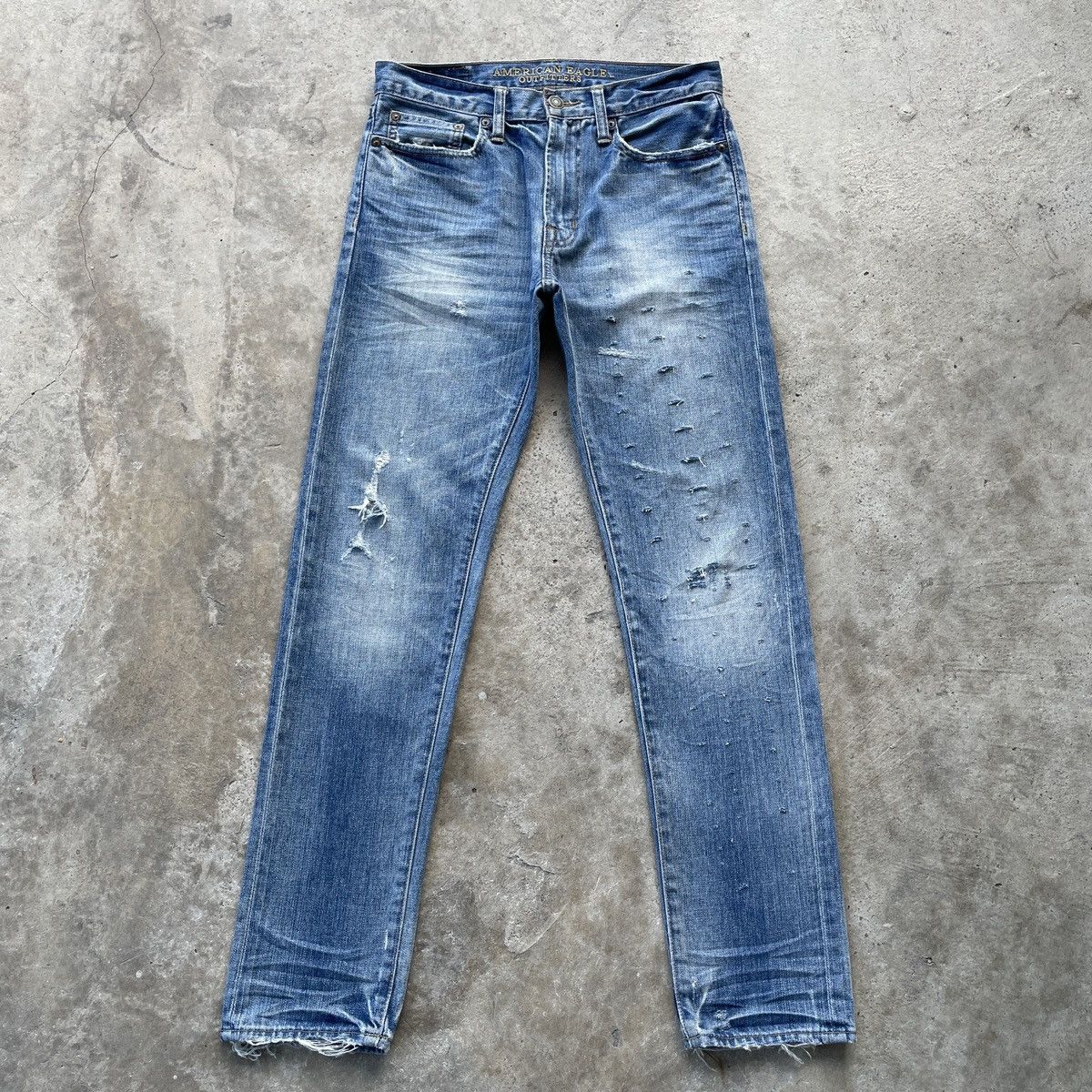 American Eagle Outfitters × Jean × Vintage Vintage American Eagle Outfitters Distressed Faded Jeans Size US 31 - 1 Thumbnail