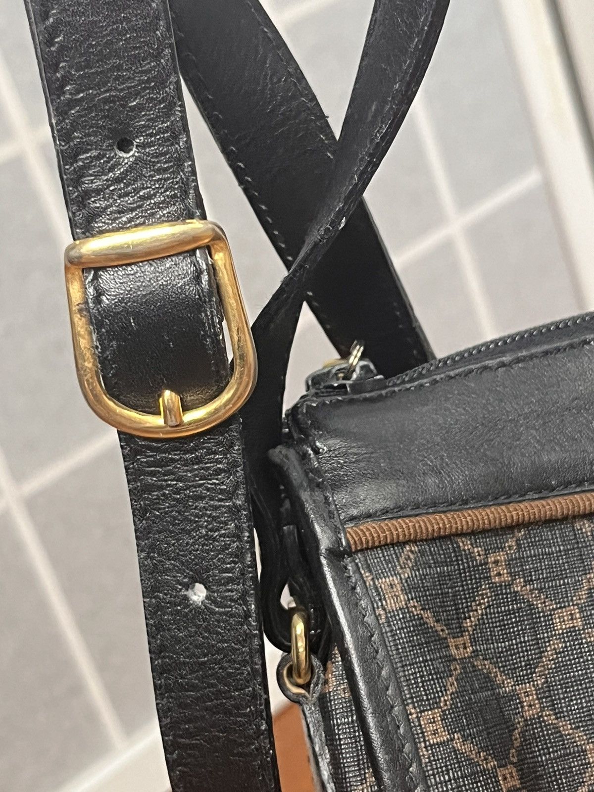 Bally × Vintage Vintage Bally: Black & Brown Monogram Crossbody Bag Size ONE SIZE - 3 Thumbnail