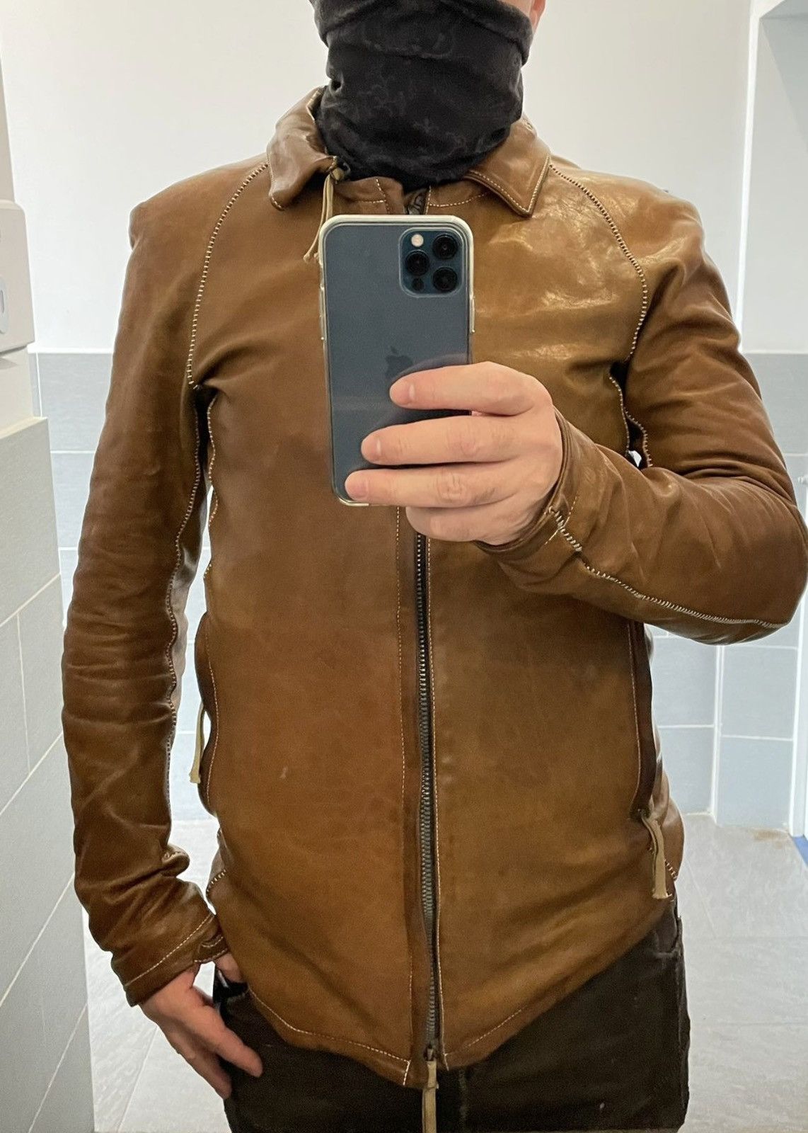 Boris Bidjan Saberi BBS J2 FMM 20002 Leather Jacket Size US XL / EU 56 / 4 - 5 Thumbnail